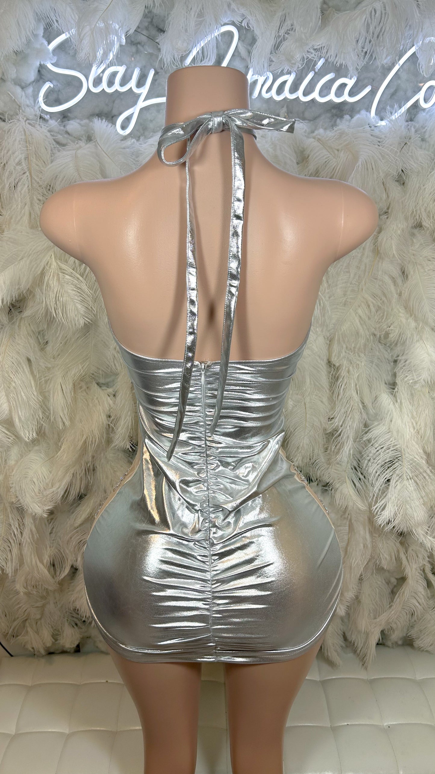 PREORDER ONLY ONLY Diamonds Dancing Luxe Rhinestone Mini Dress