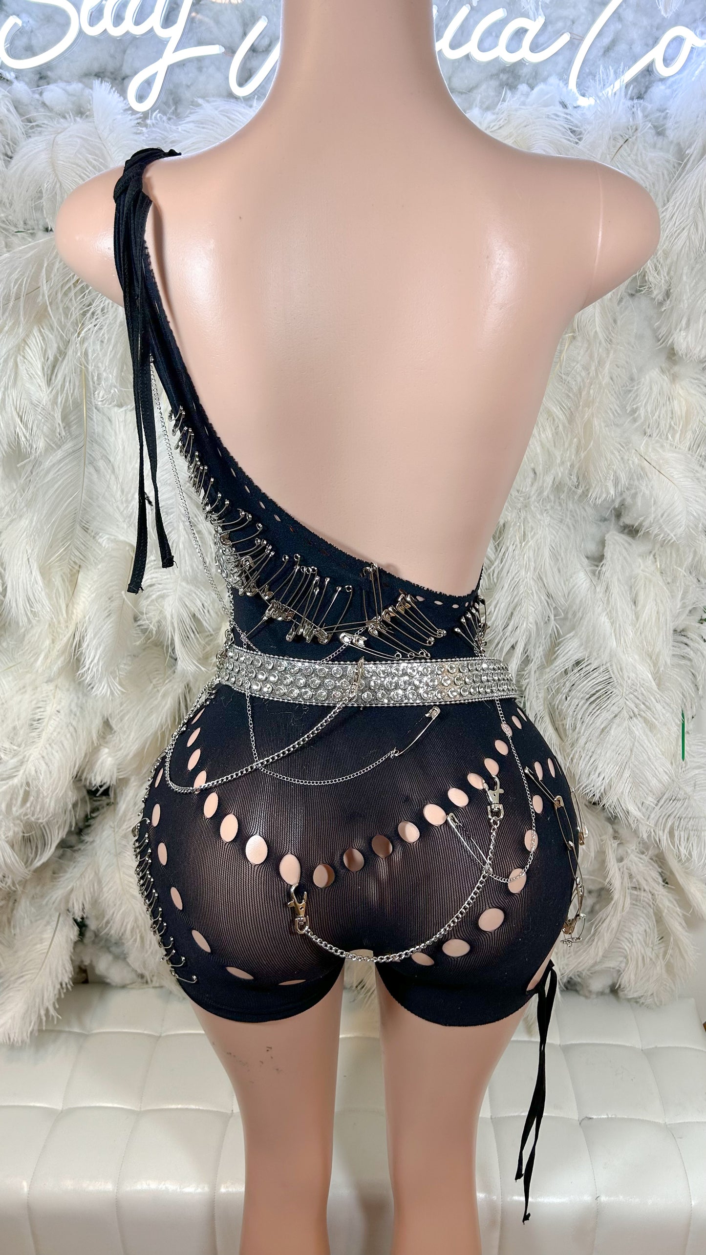 Baddest On The Block Distressed Romper
