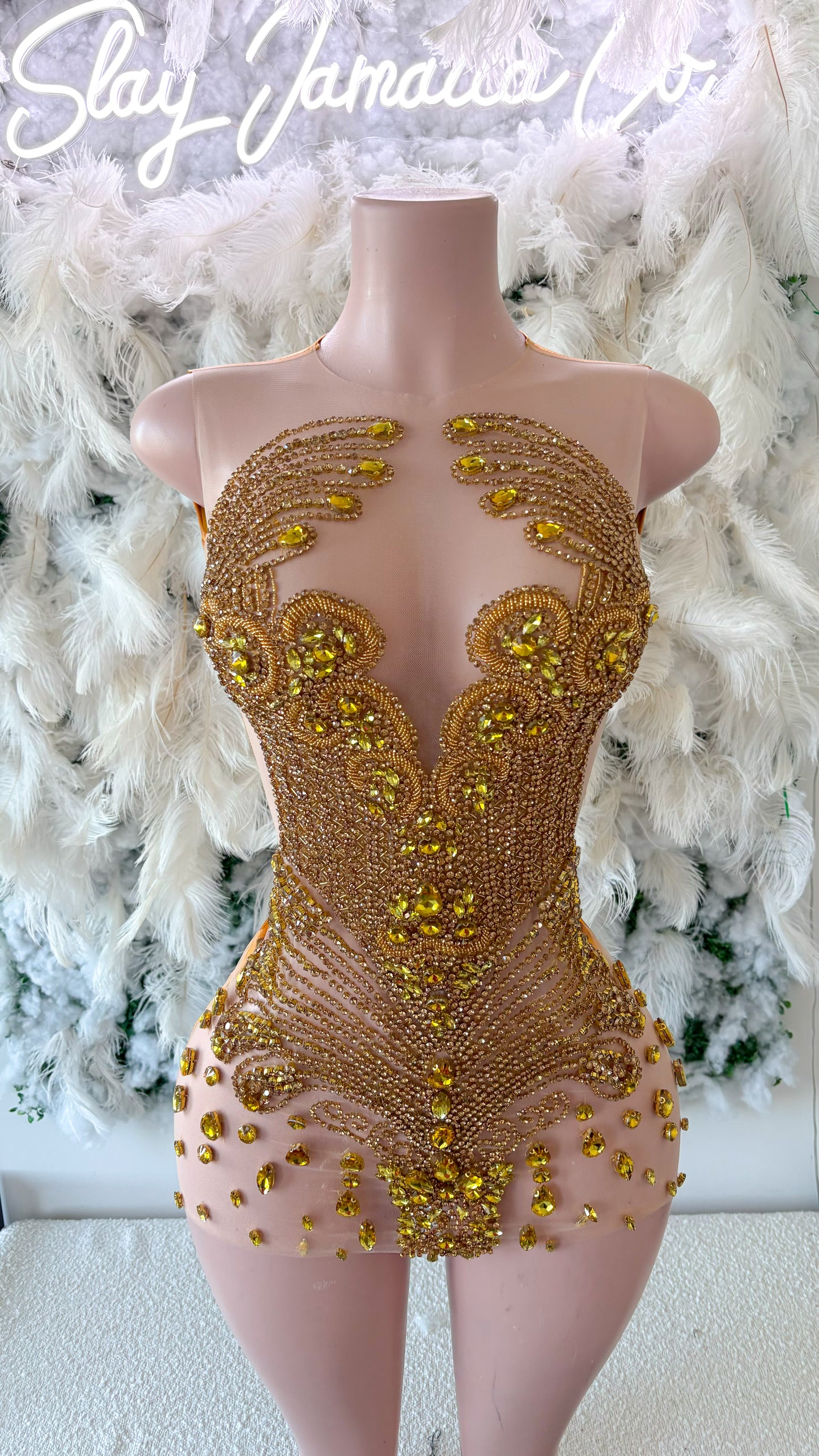 READY TO SHIP The Luxe Rhinestone Mini Dress