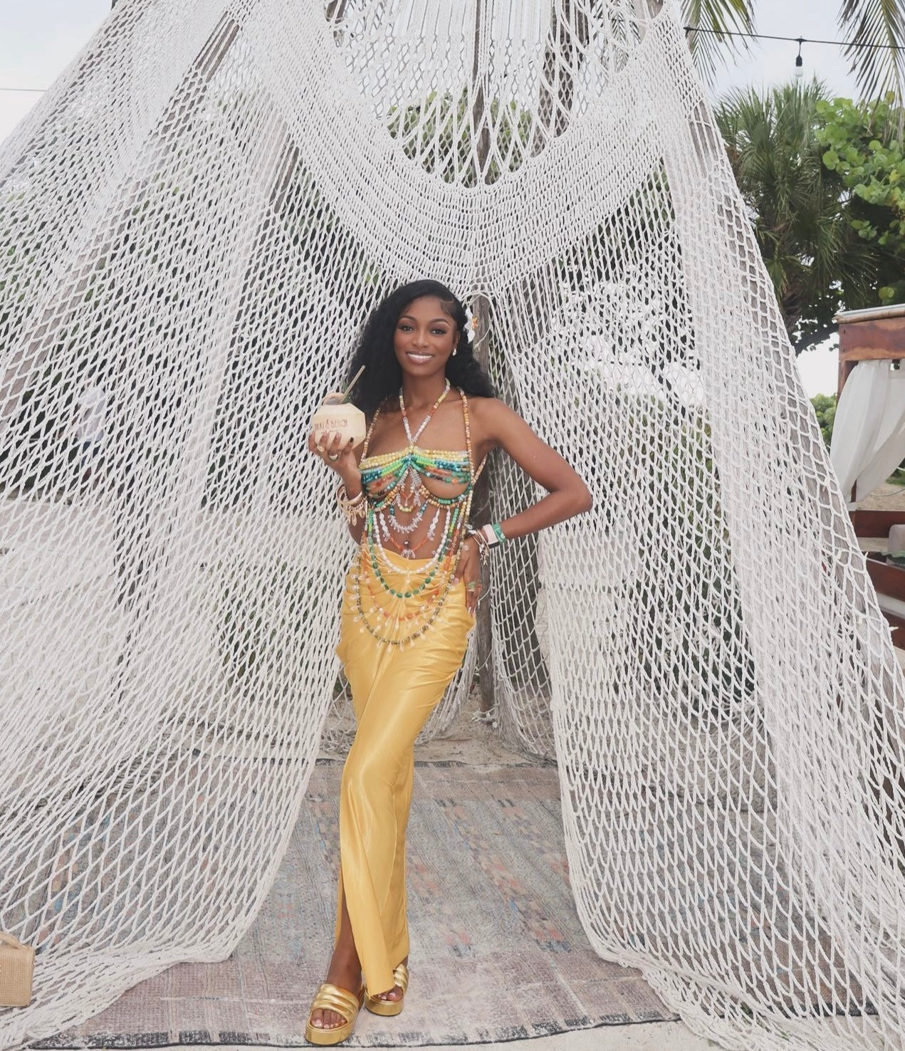 Escape To Paradise Beaded Bra Top