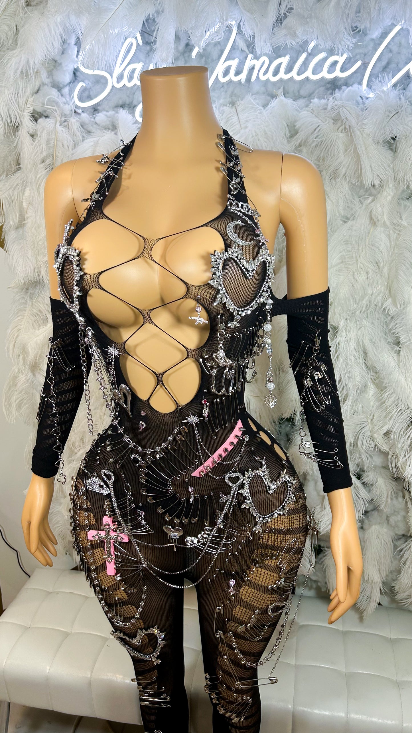 Harajuku Barbie Embellished Jumpsuit
