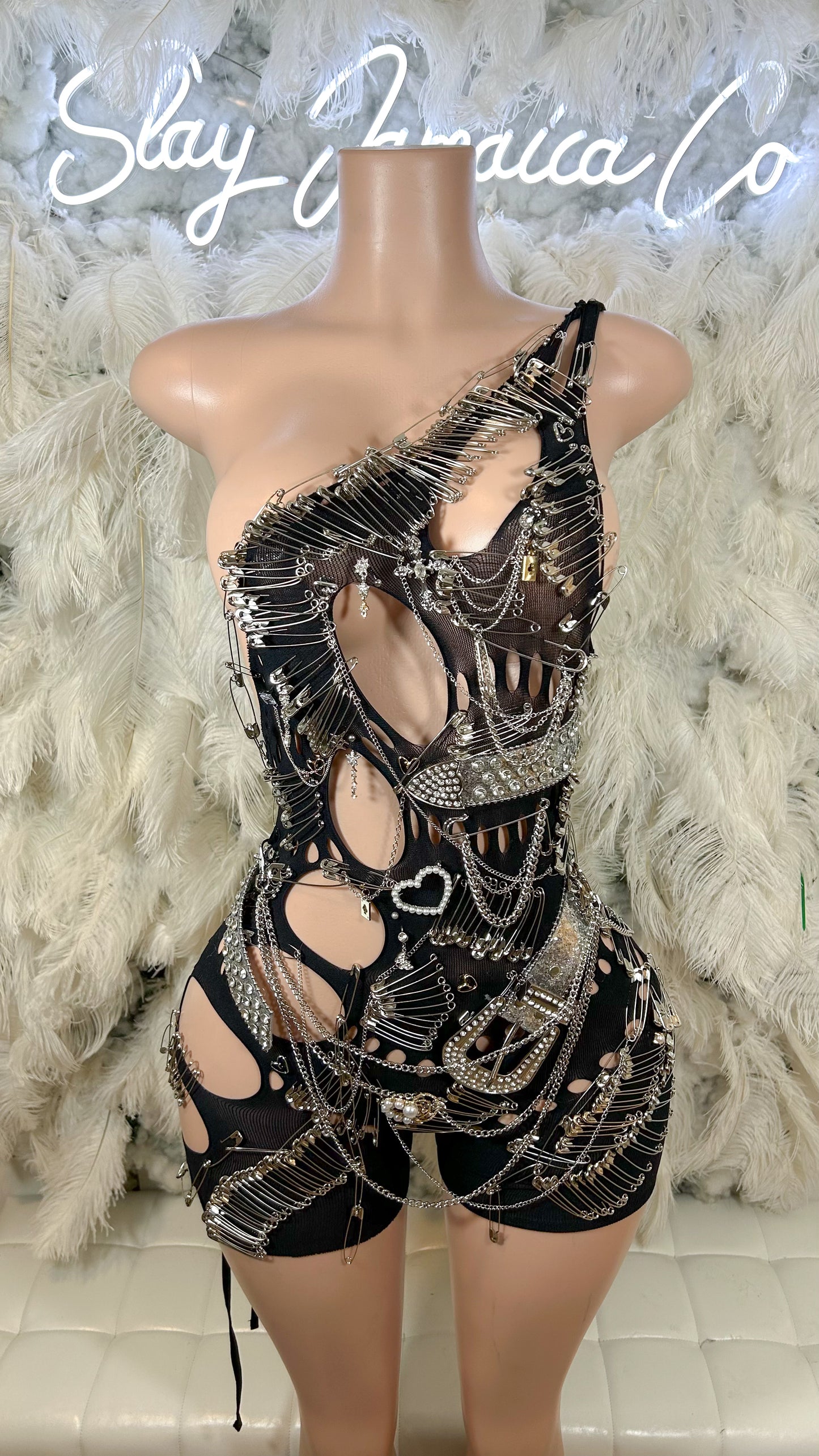 Baddest On The Block Distressed Romper