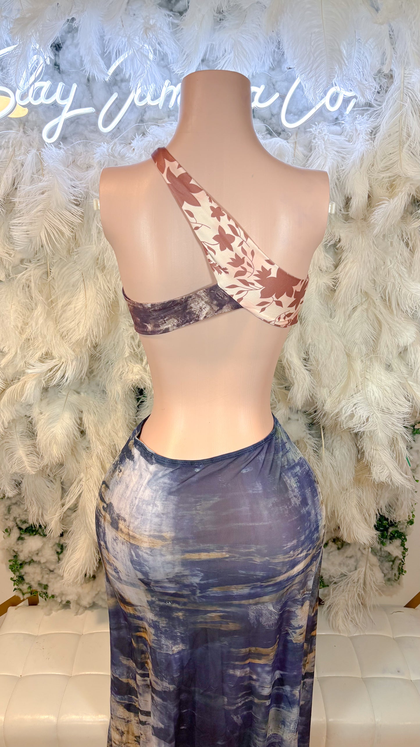 READY TO SHIP A Midnight Summers Dream Split Maxi Dress