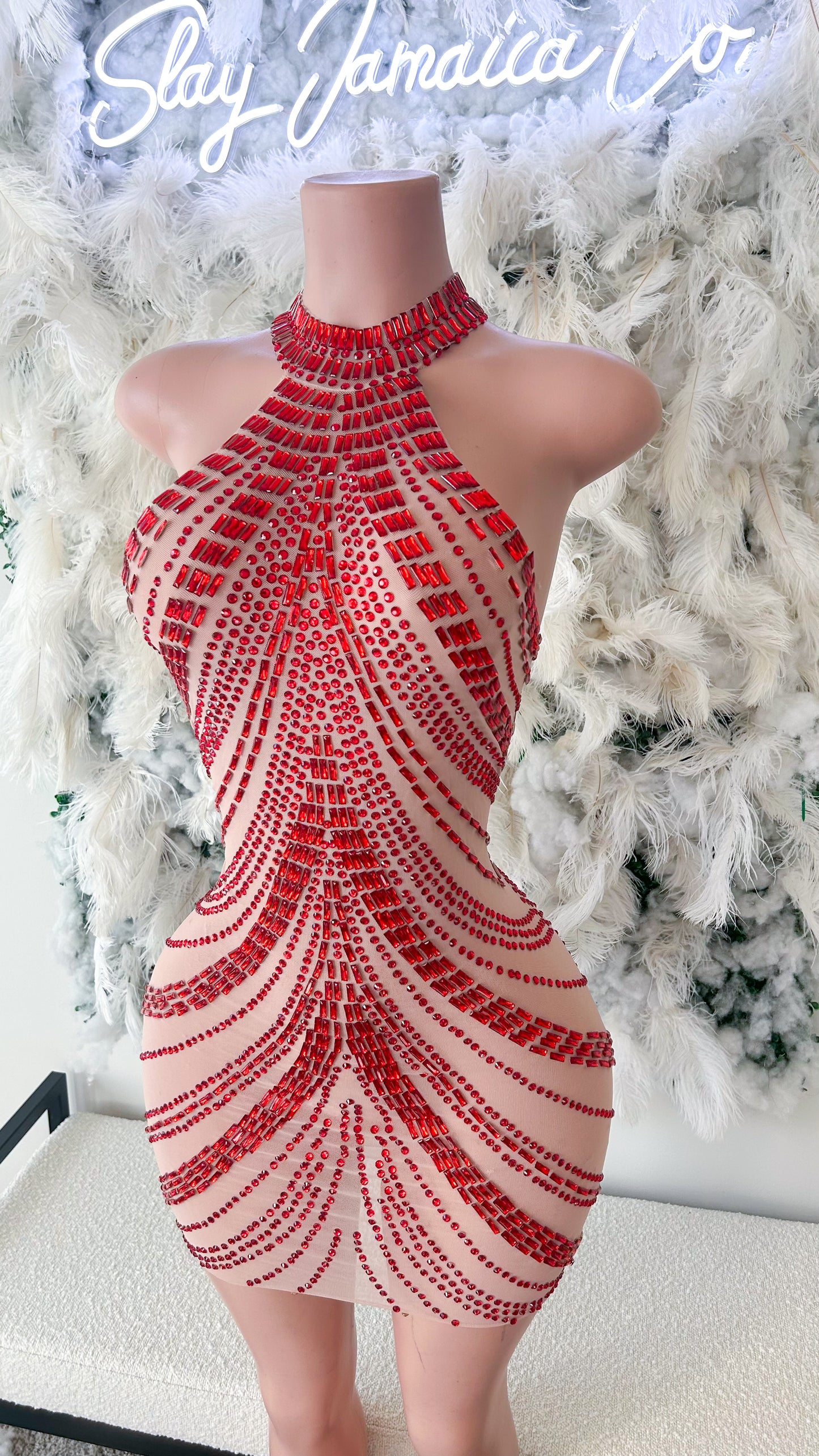 READY TO SHIP Queen Of Hearts Mesh Mini Dress