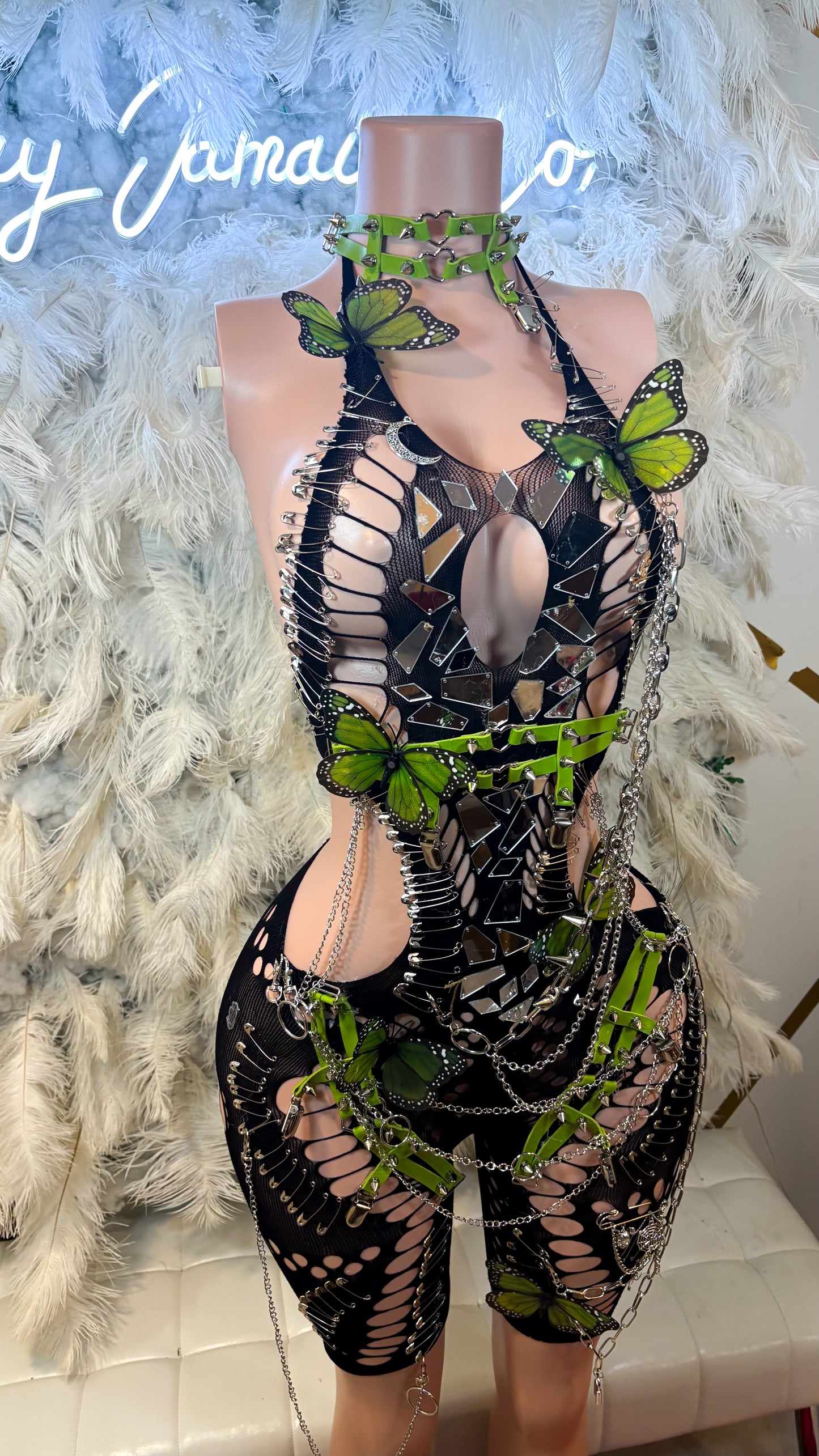 READY TO SHIP Rockstar Desires Embellished Romper