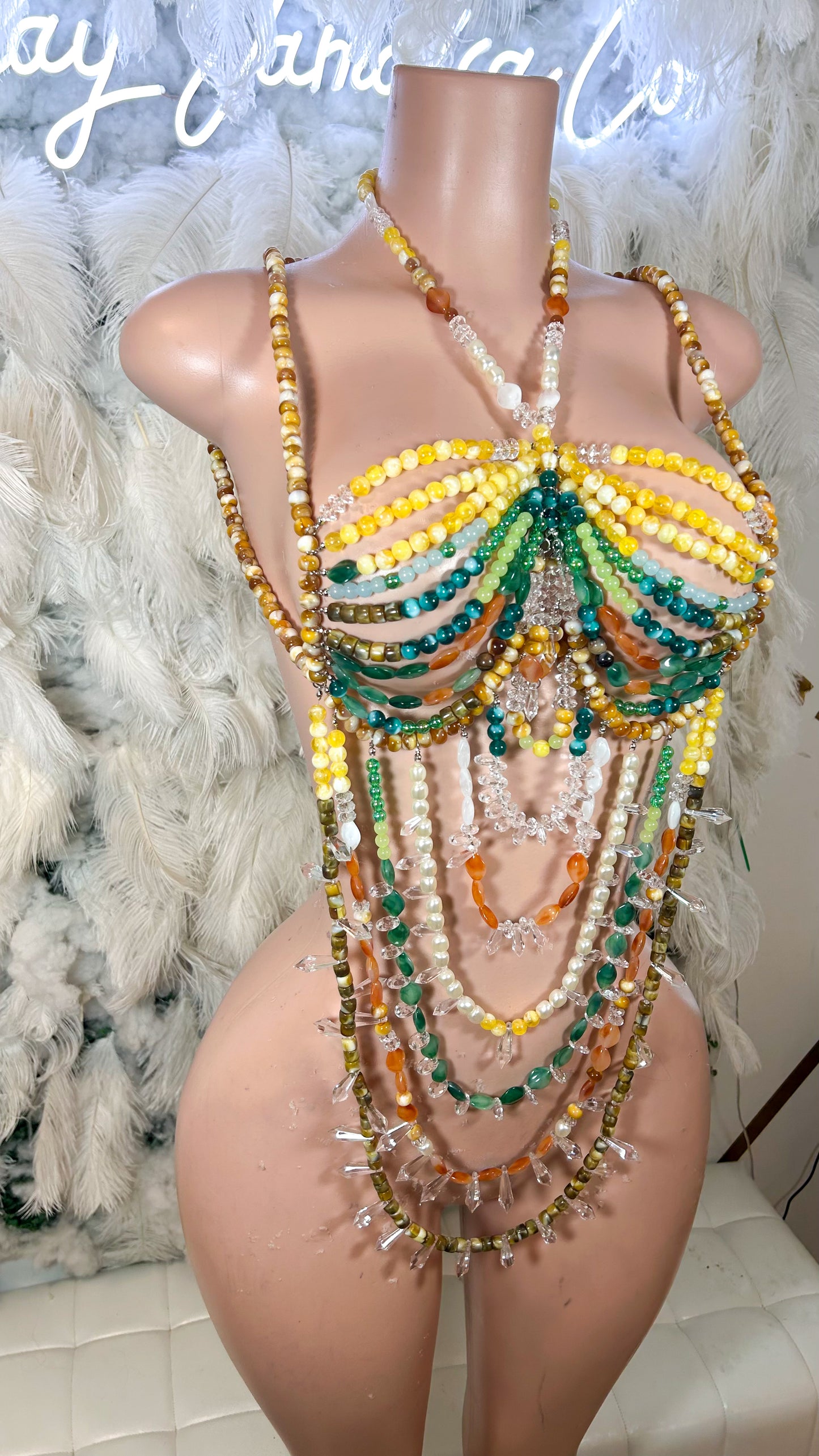 Escape To Paradise Beaded Bra Top