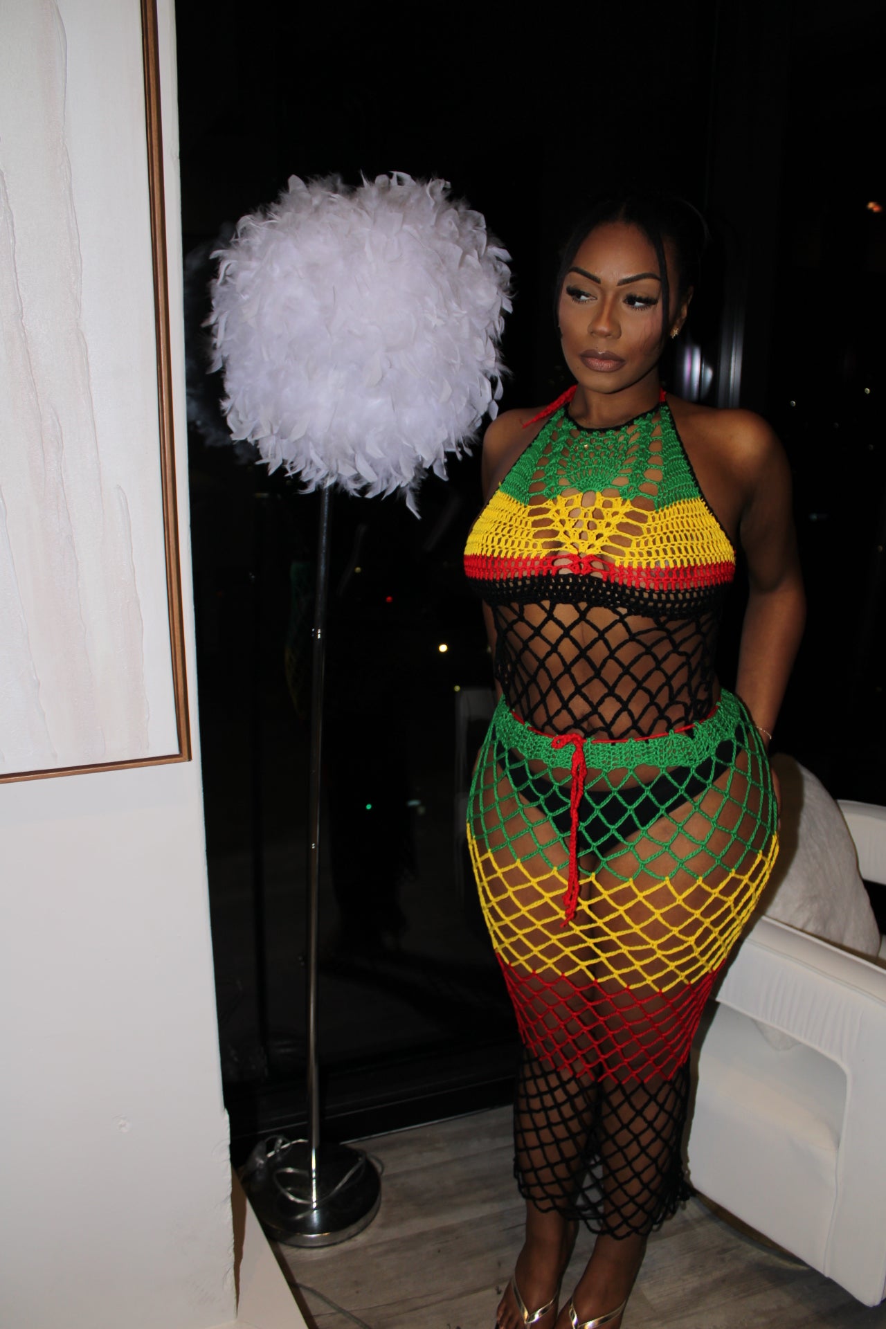 Peng Ting Crochet Dress Coverup