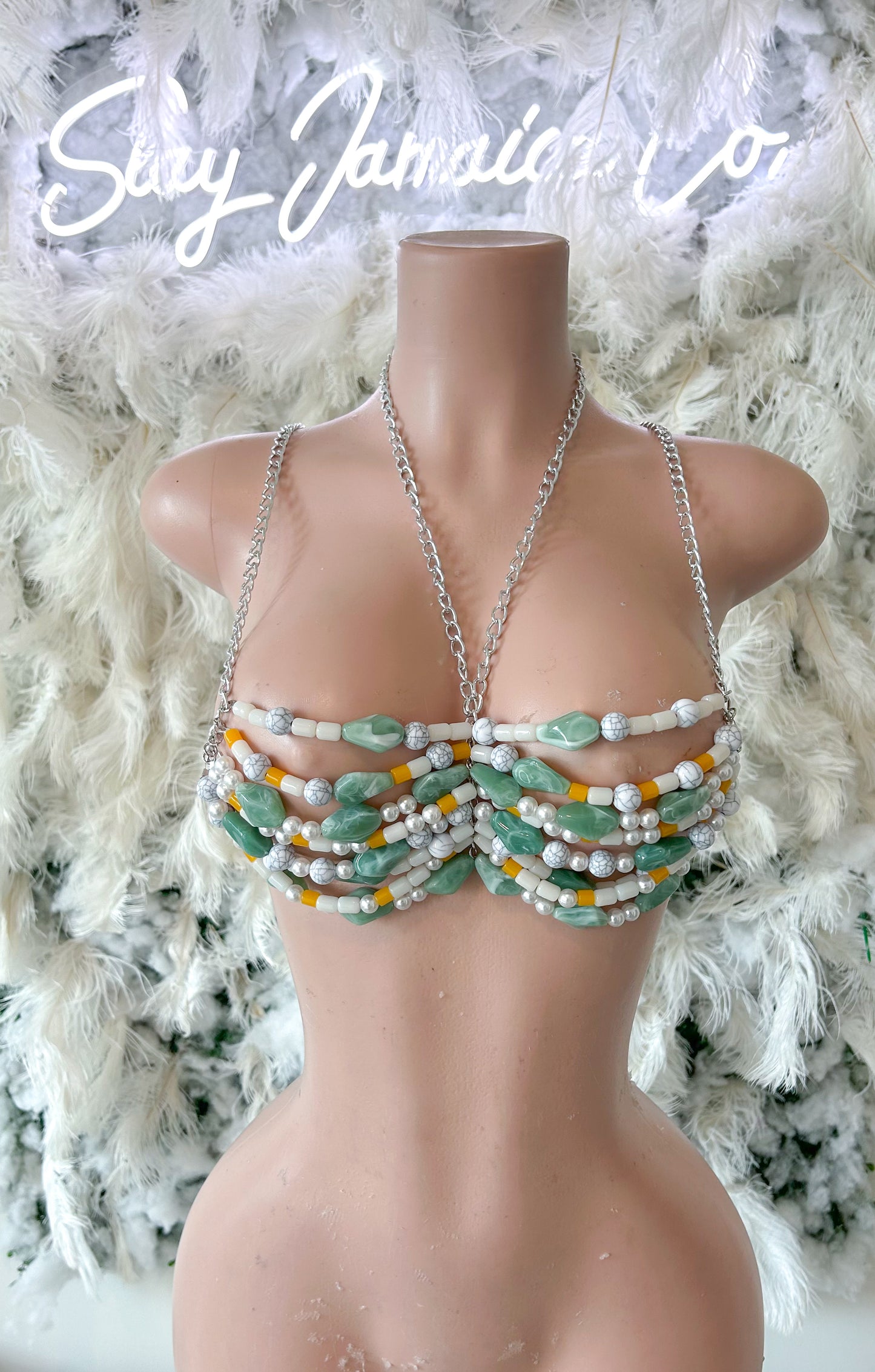 Details Matter Beaded Stone Crop Top