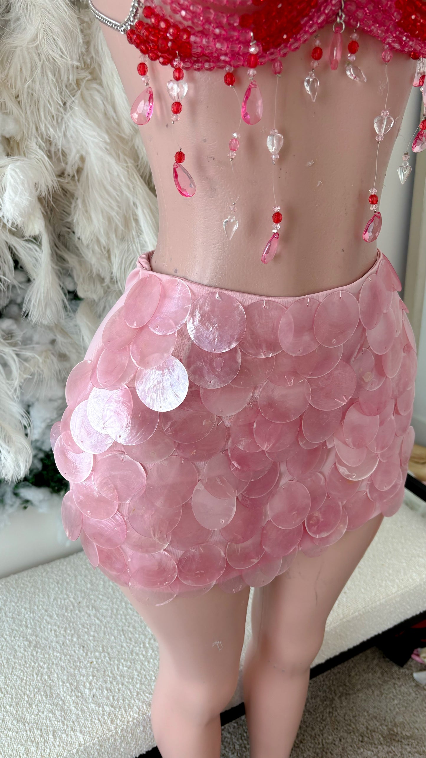 Ibiza Is Calling Capiz Shell Mini Skirt