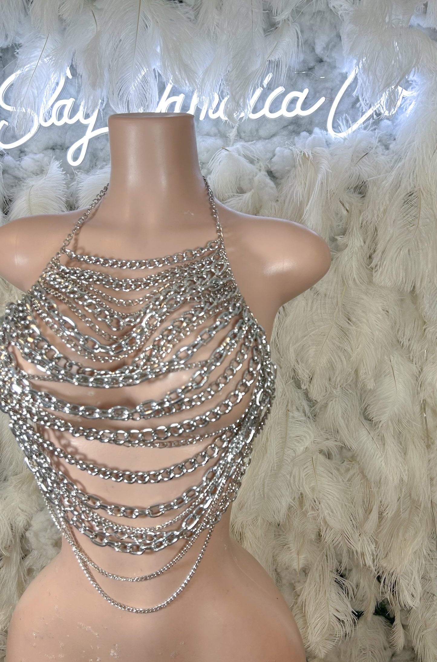 Chained To The Look Bralette Top