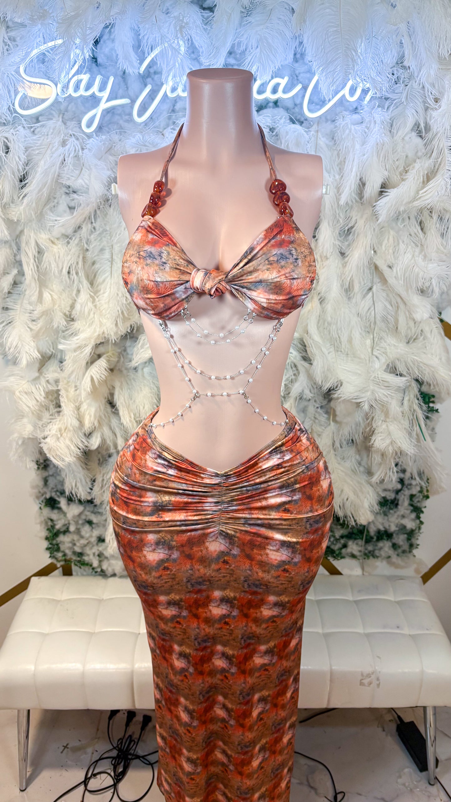 READY TO SHIP Fusiom Of Colors Maxi Dress
