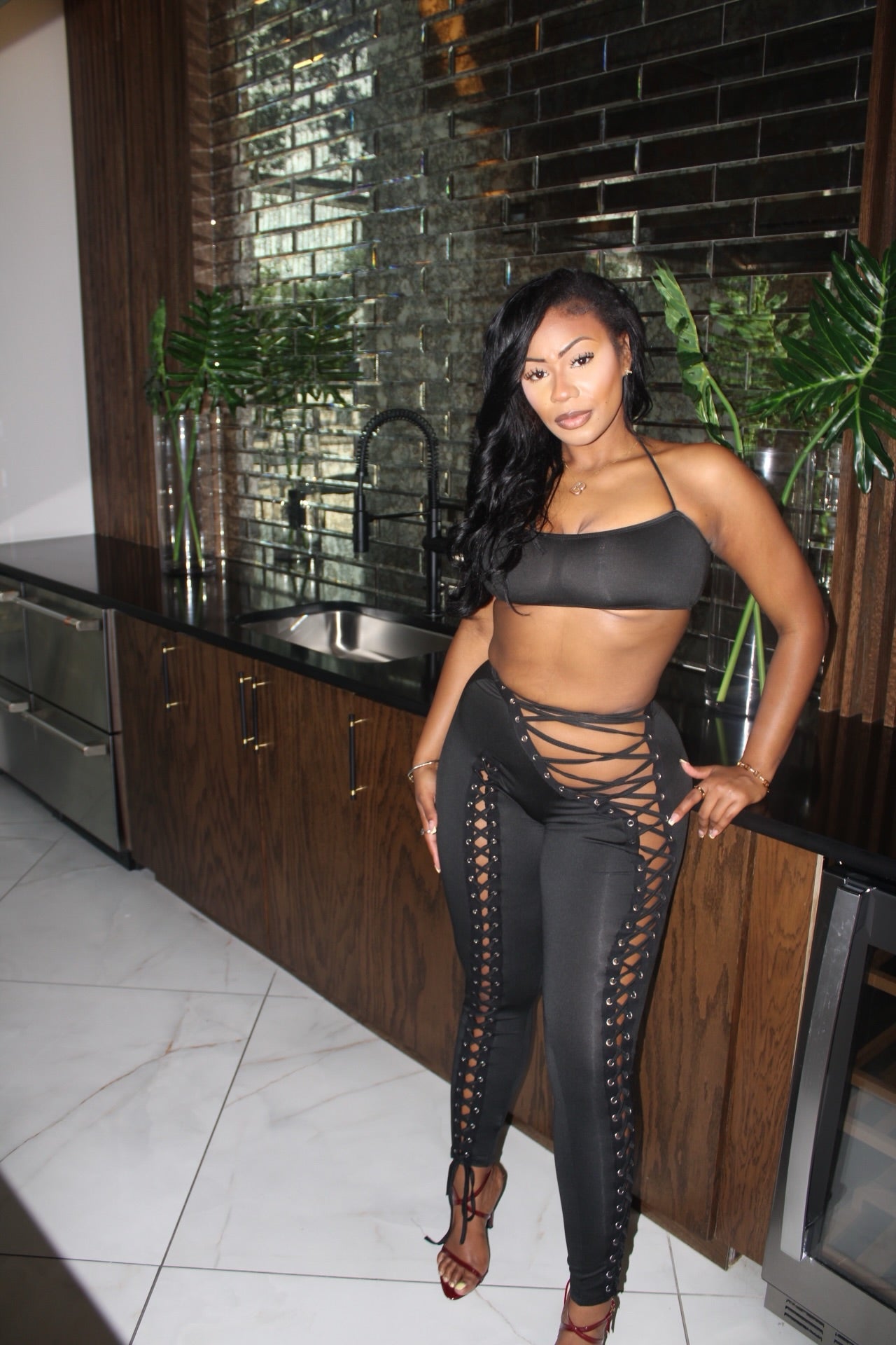 She Got It Bad Pants Set - Black