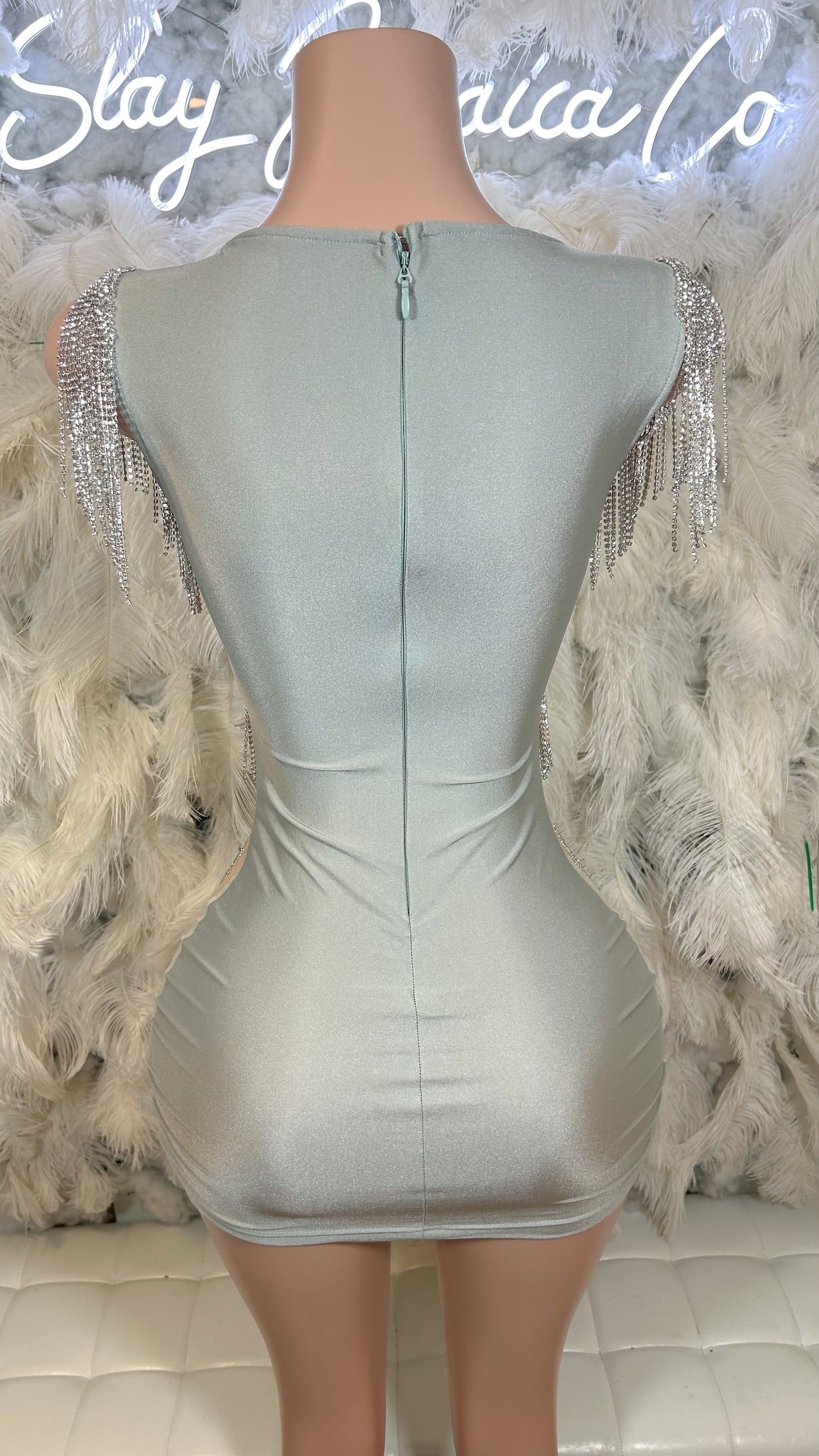 PREORDER ONLY The Ultimate Luxe Rhinestone Mini dress