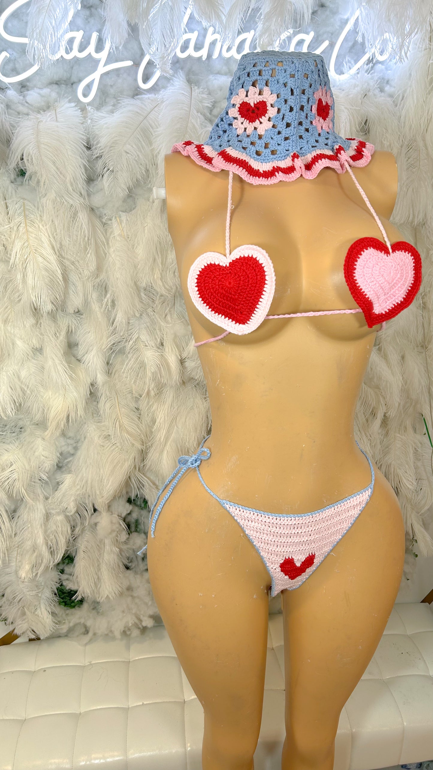Love Bad Bitches Bikini +Bucket Hat
