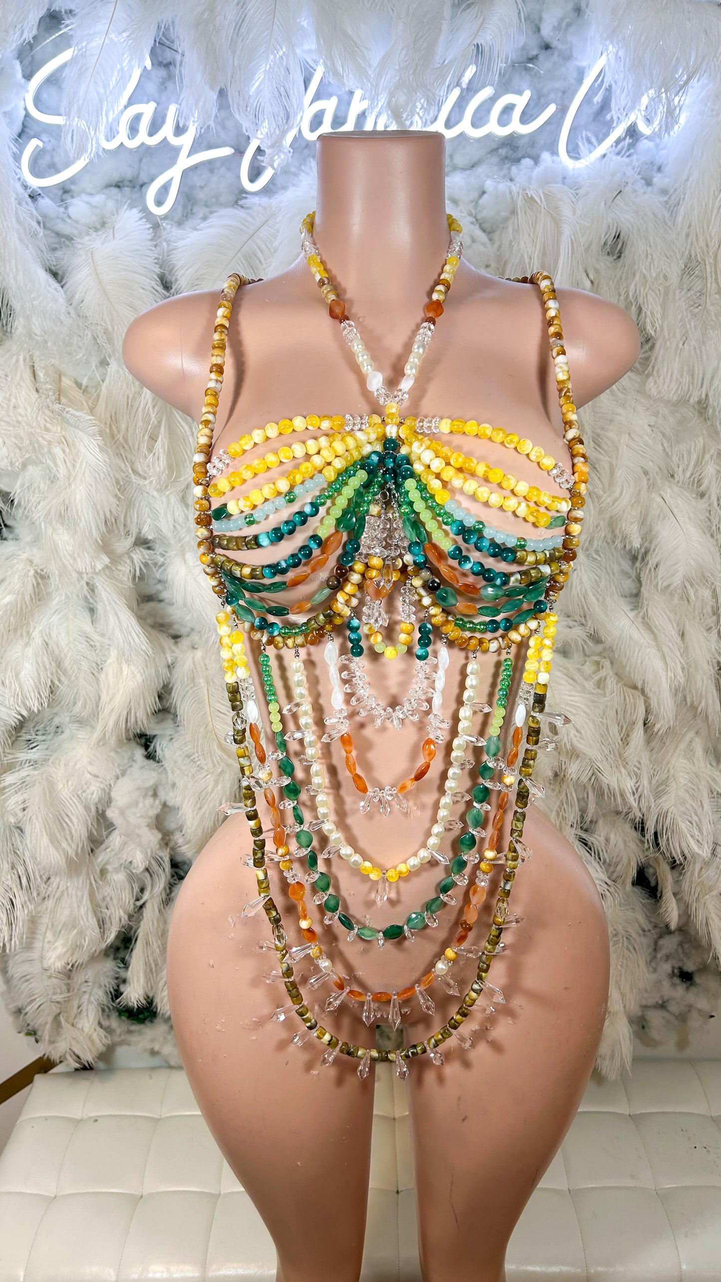 Escape To Paradise Beaded Bra Top