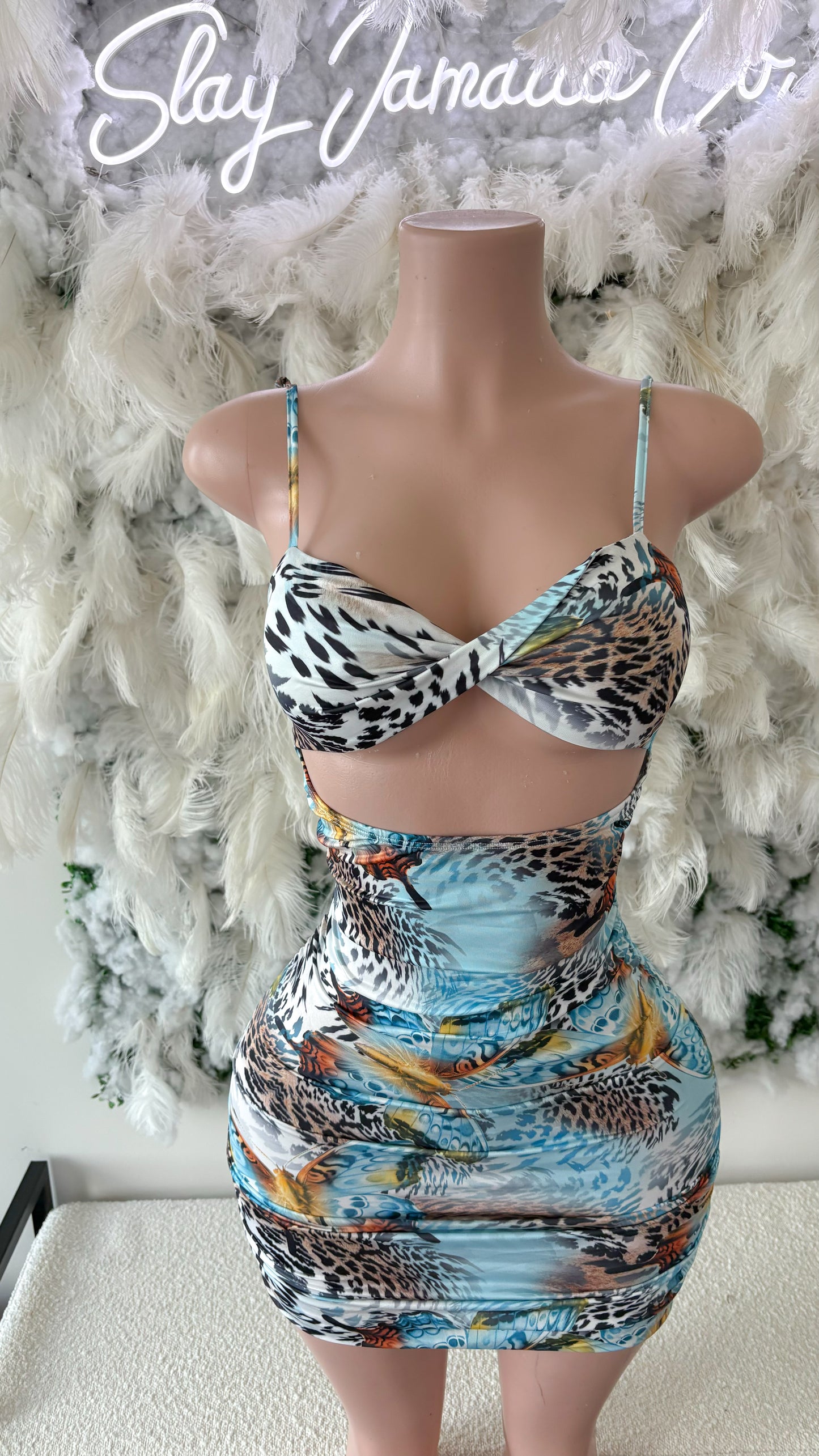 Love To Be Away Twist Mini Dress