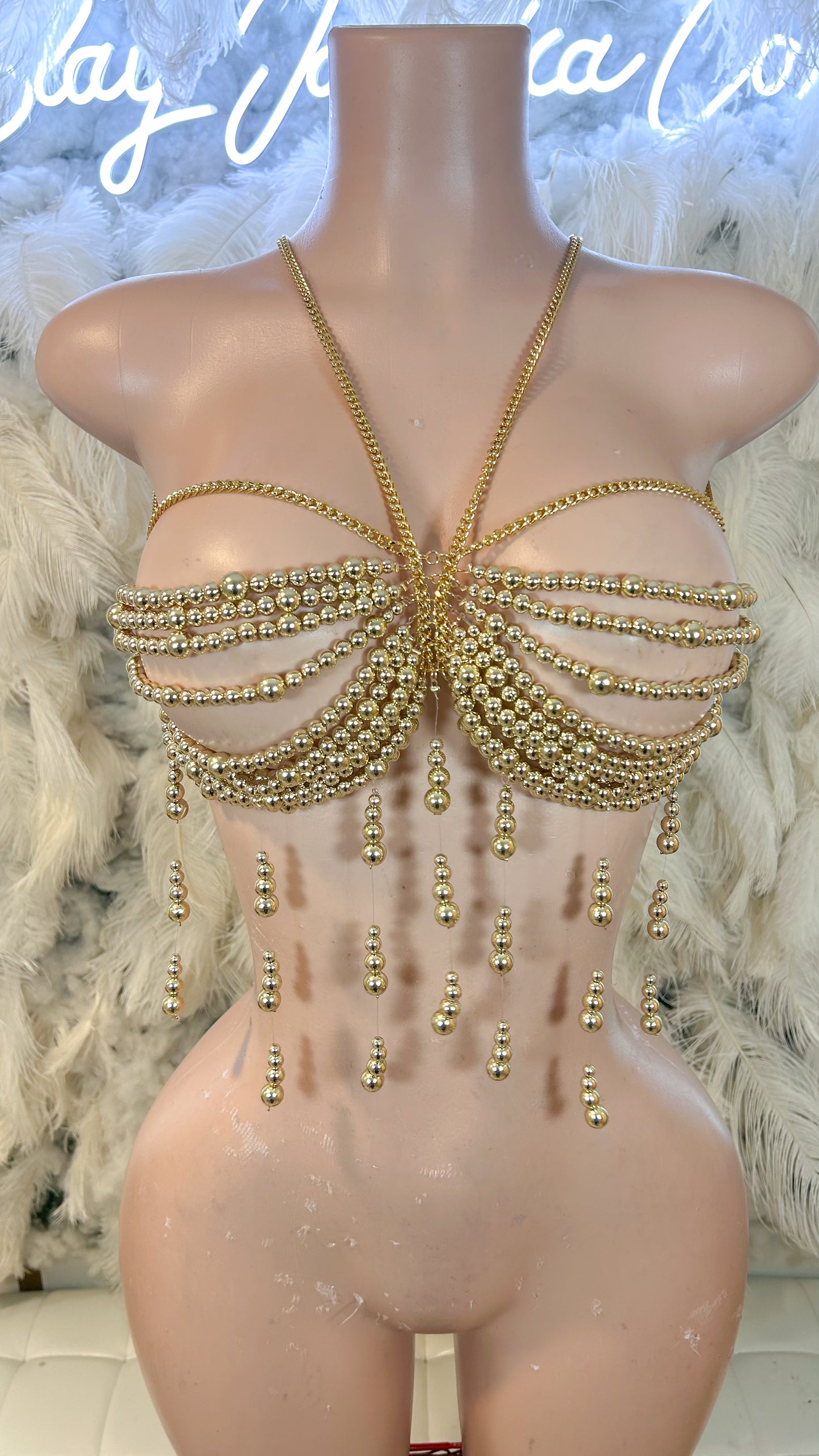 Not New To This Beaded Bra Top