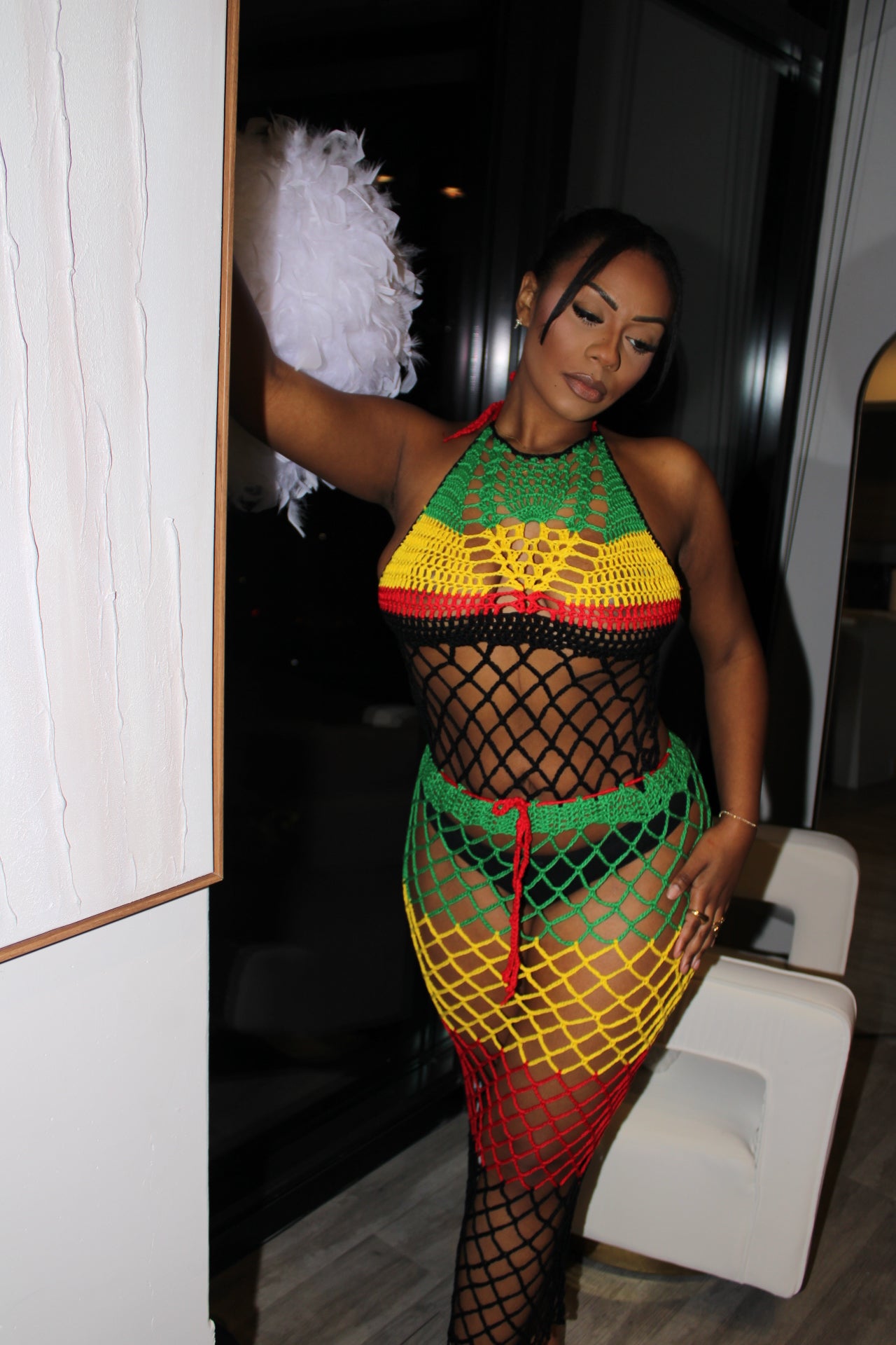 Peng Ting Crochet Dress Coverup