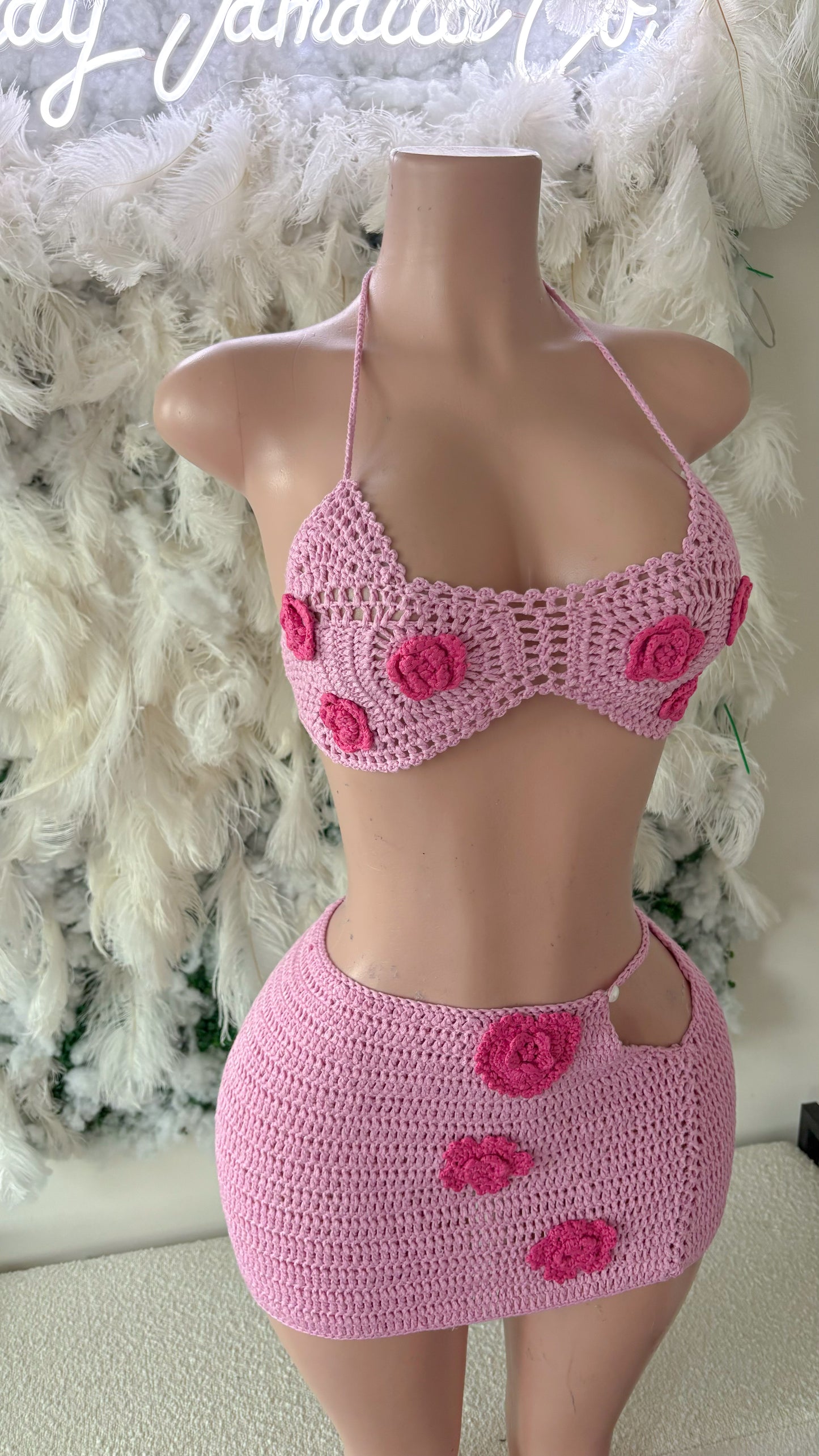 Negril Rose Escape Skirt Set- Pink