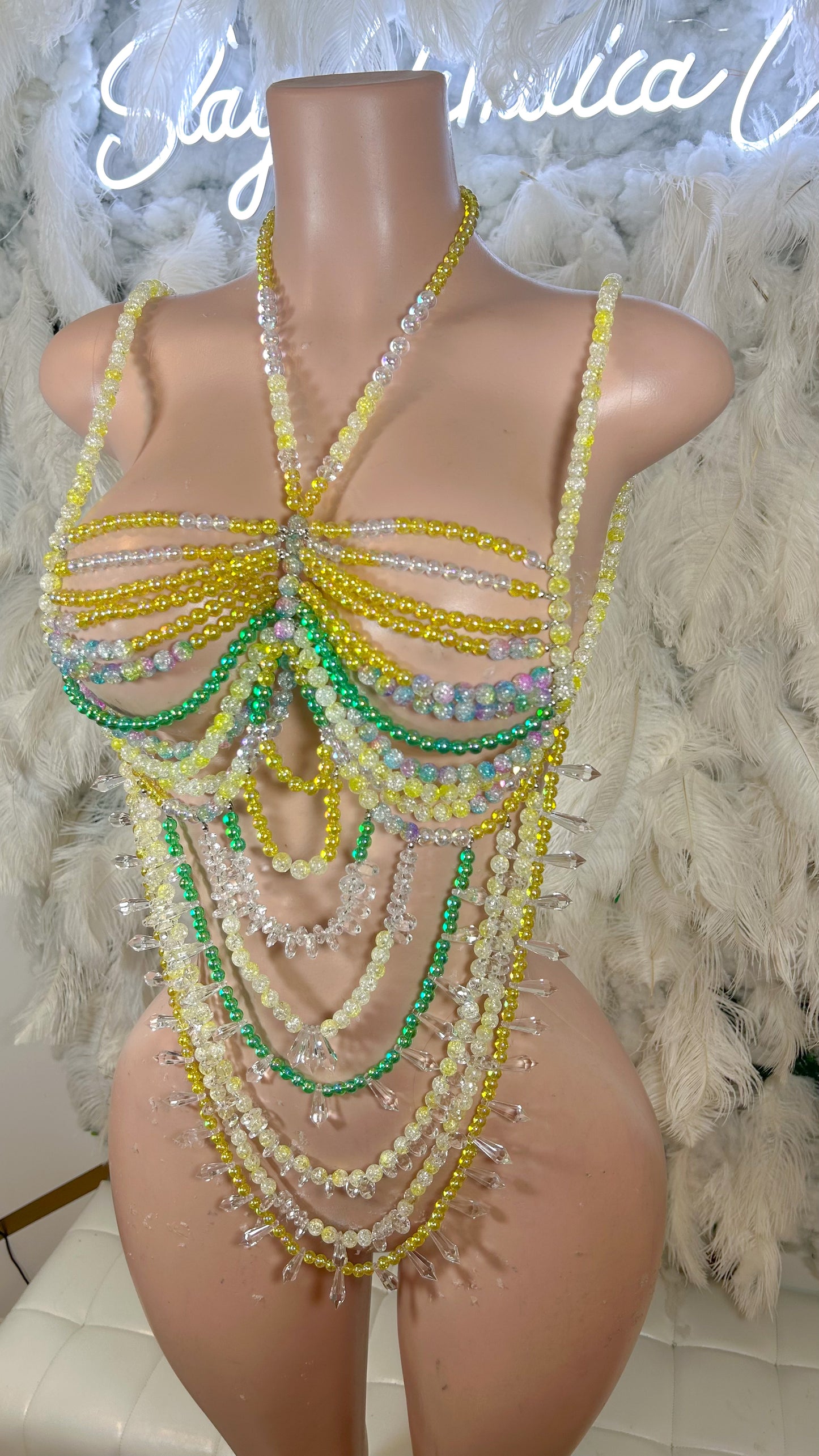 Passions Of Love Beaded Bra Top