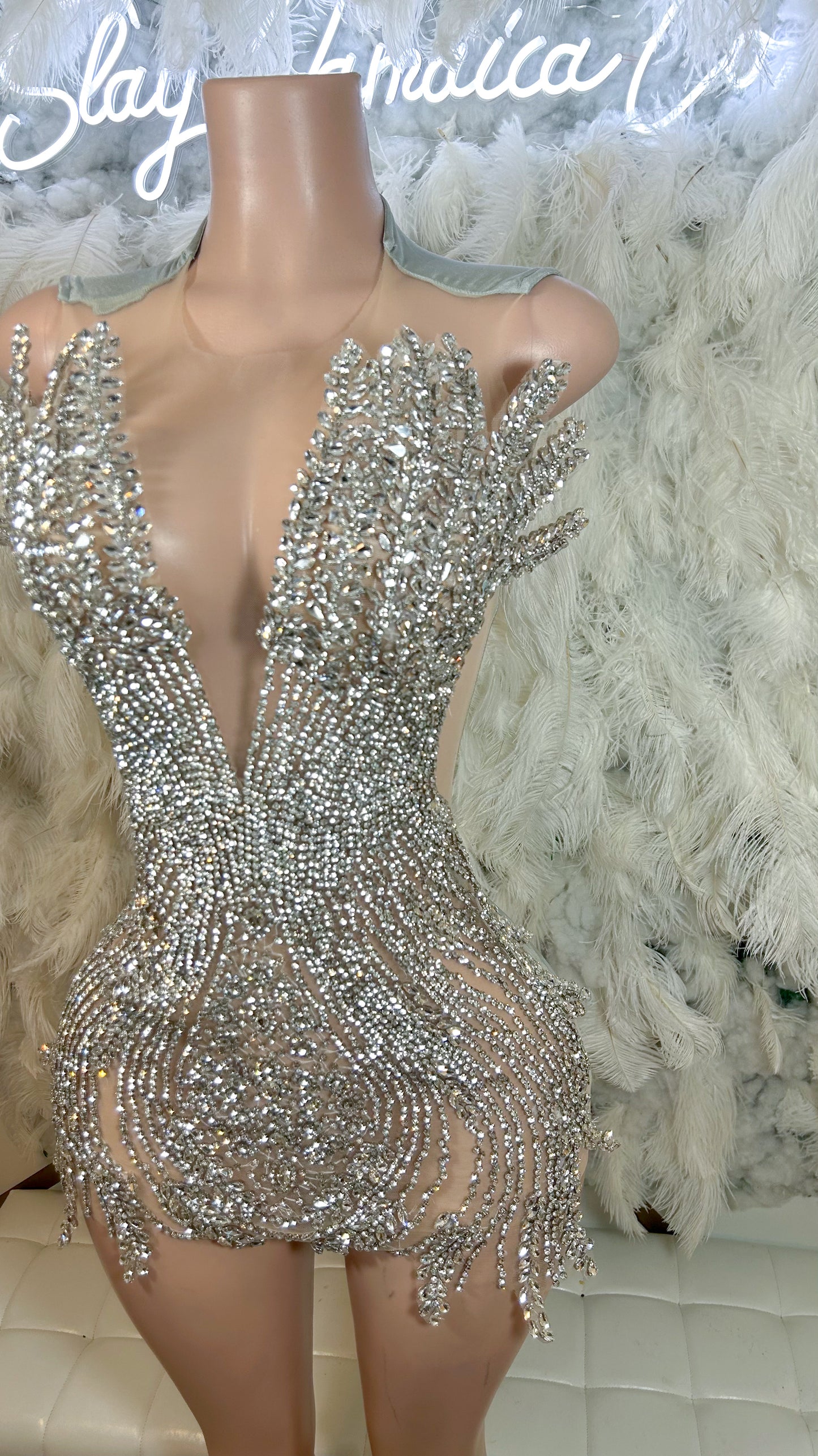 PREORDER ONLY Jaw Dropper Rhinestone Luxe Mini Dress