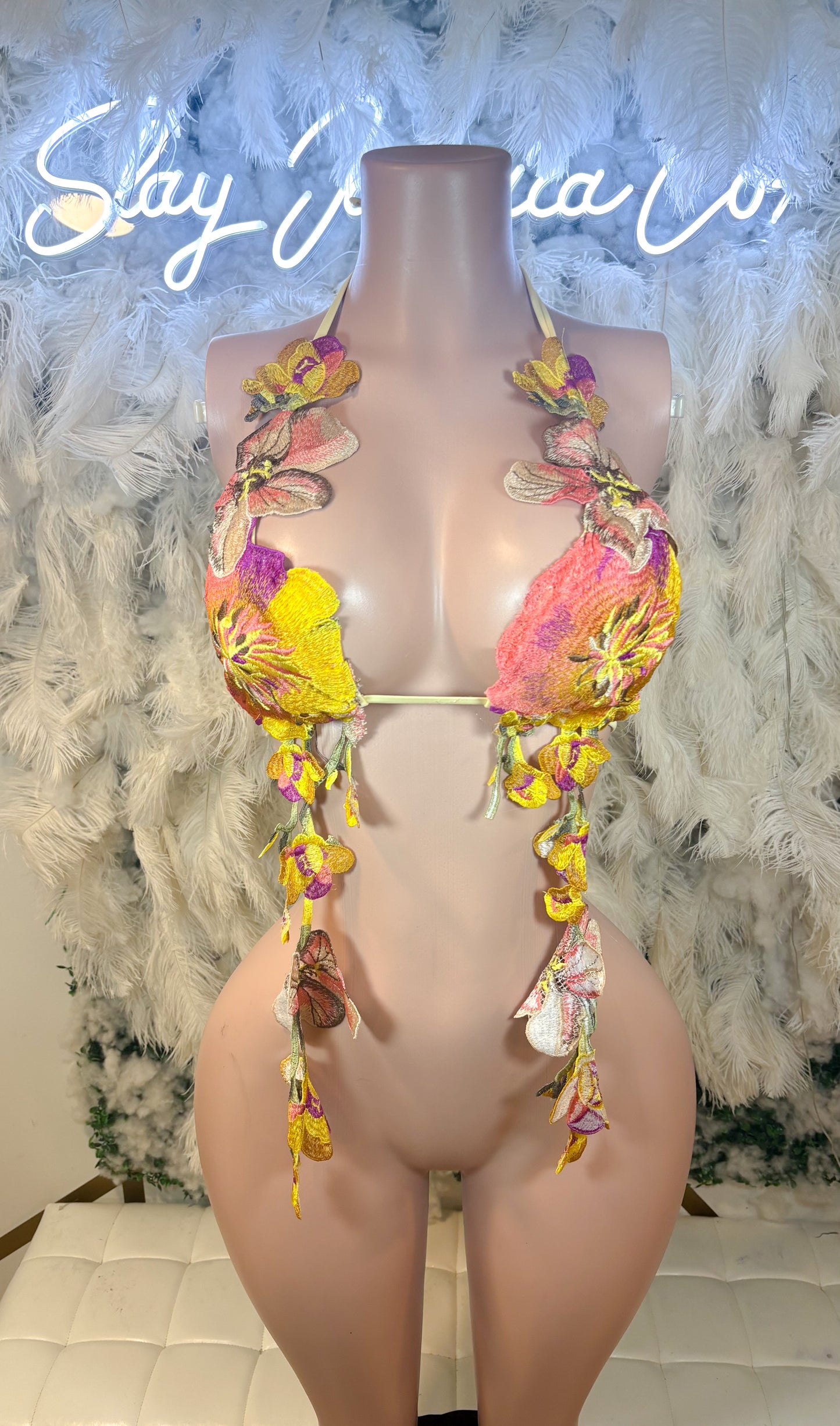 Hawaiian Mojito Sunrise Floral Top - Yellow Combo