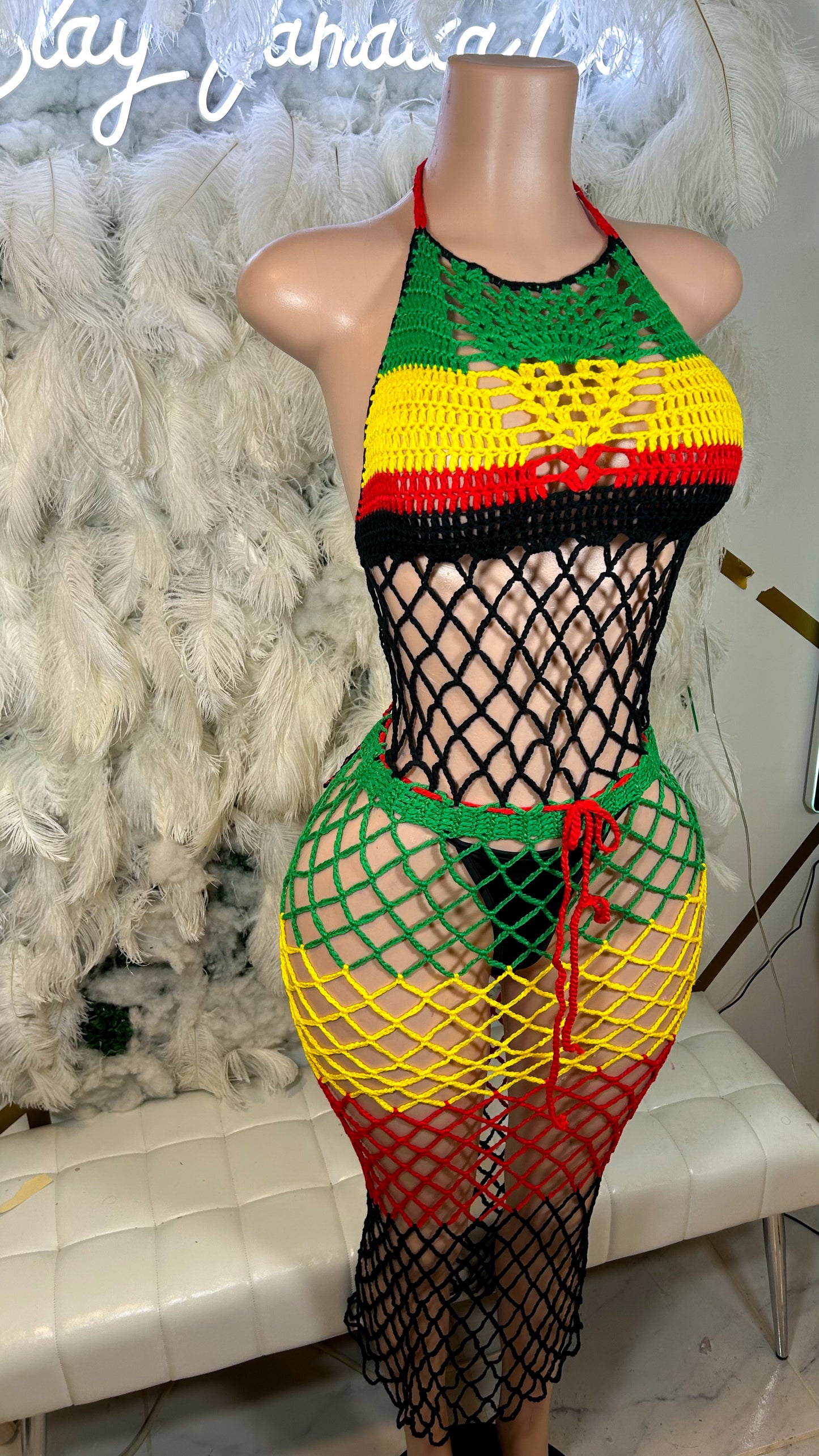 Peng Ting Crochet Dress Coverup