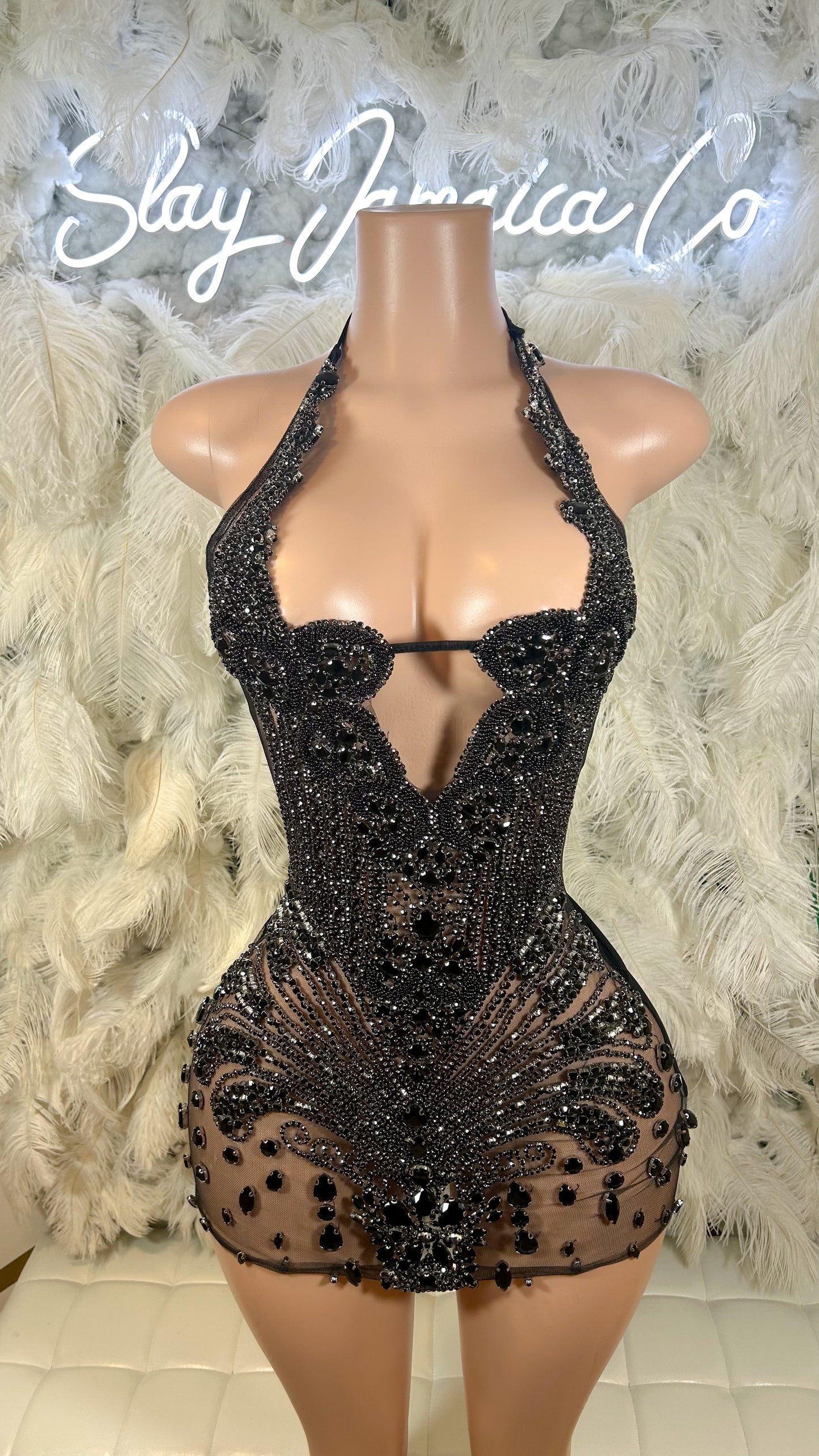 PREORDER ONLY The Only One For You Luxury Rhinestone Mini Dress