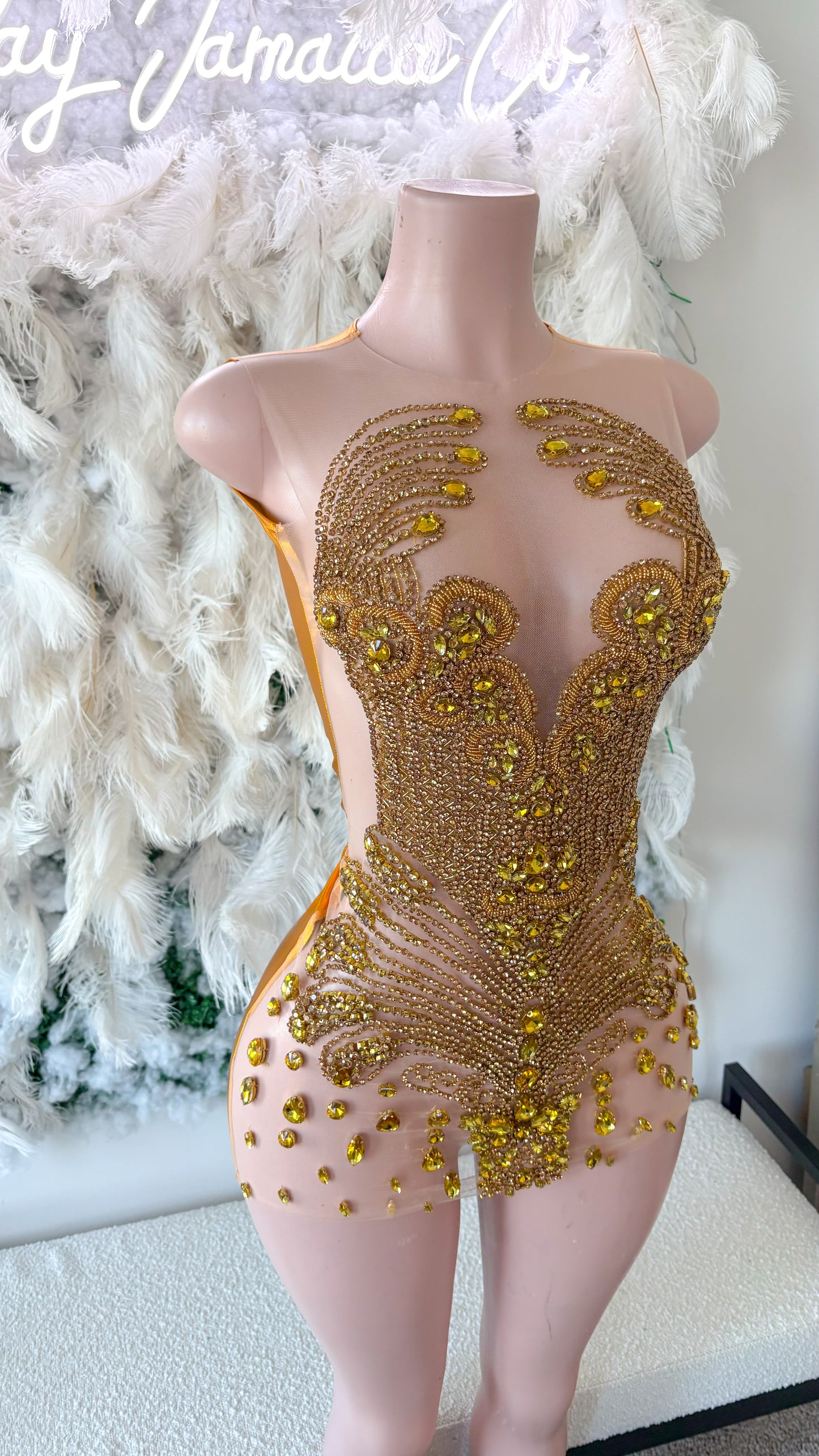 READY TO SHIP The Luxe Rhinestone Mini Dress