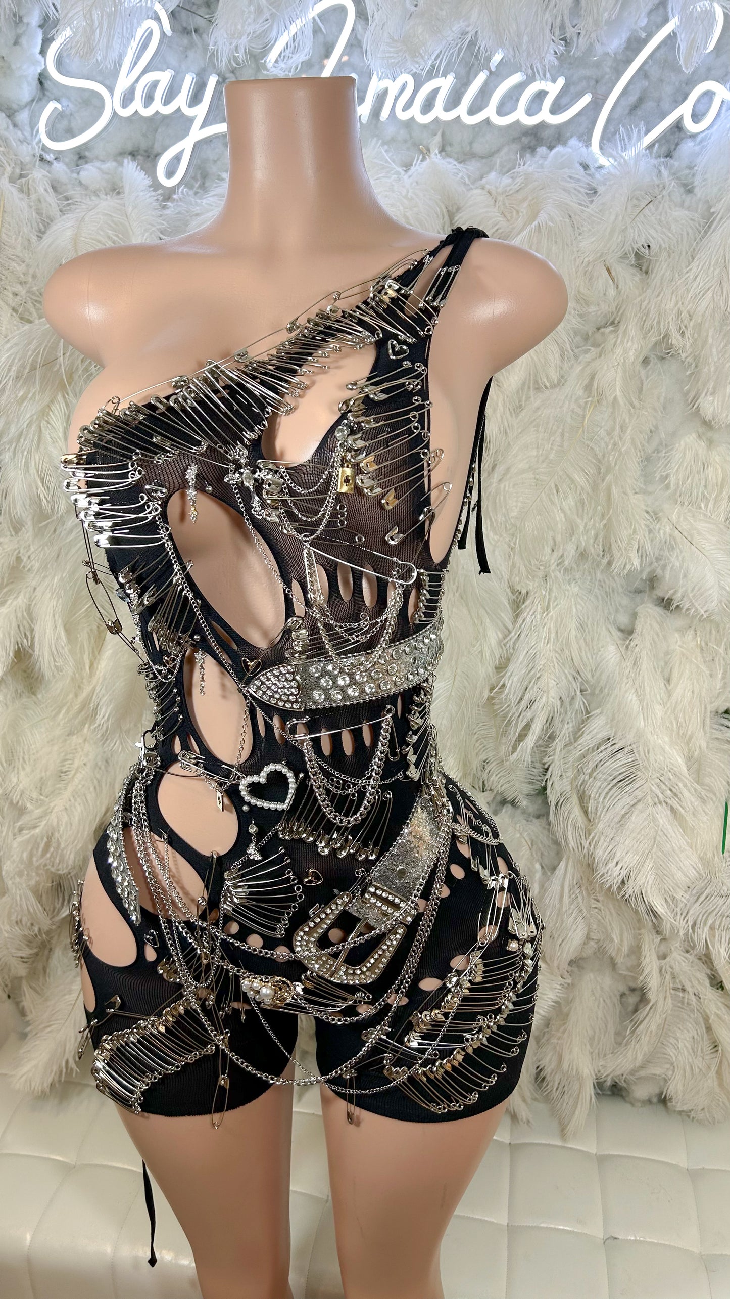 Baddest On The Block Distressed Romper