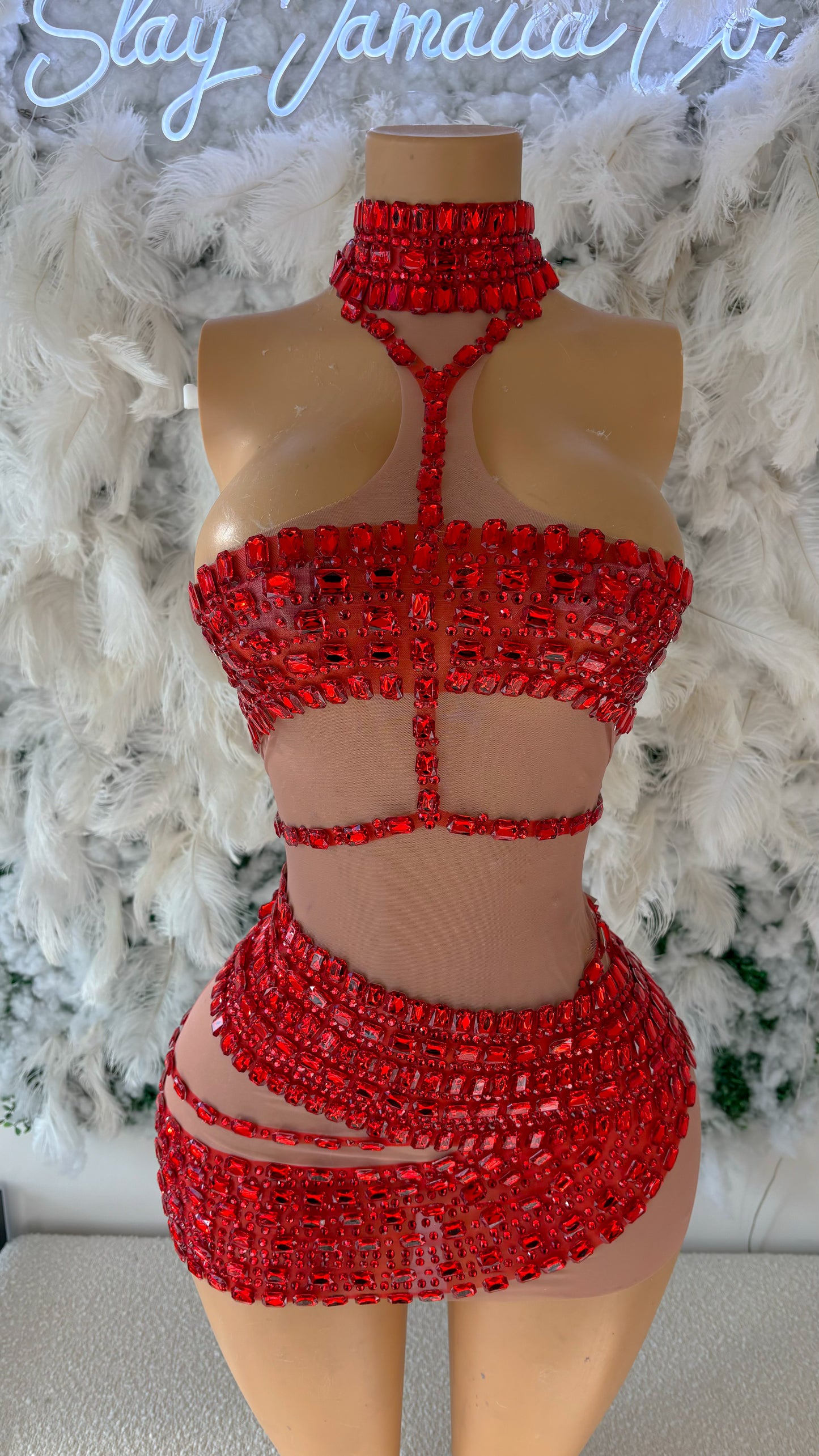 PREORDER ONLY Arabian Nights Mesh Rhinestone Mini Dress