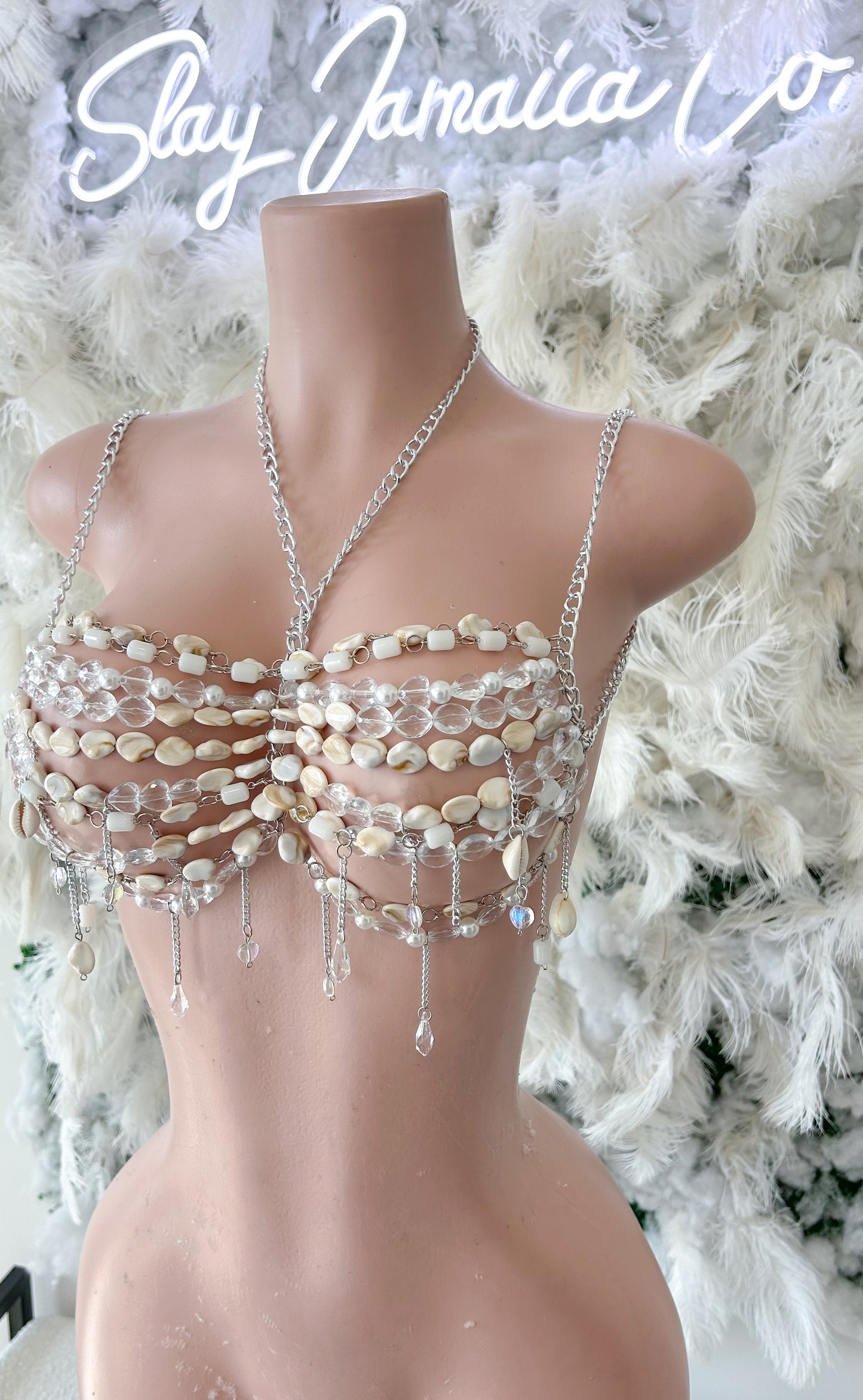 Hawaii Nights Beaded Crop Top
