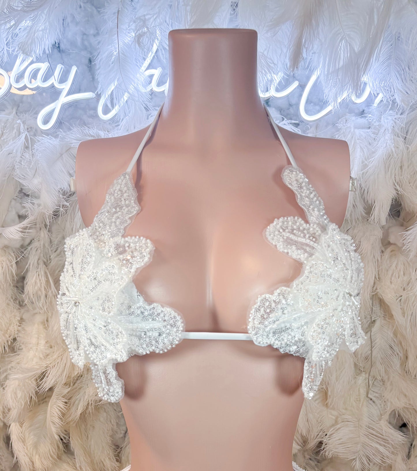 Seychelles Doll Floral Sequin Top ONLY - White