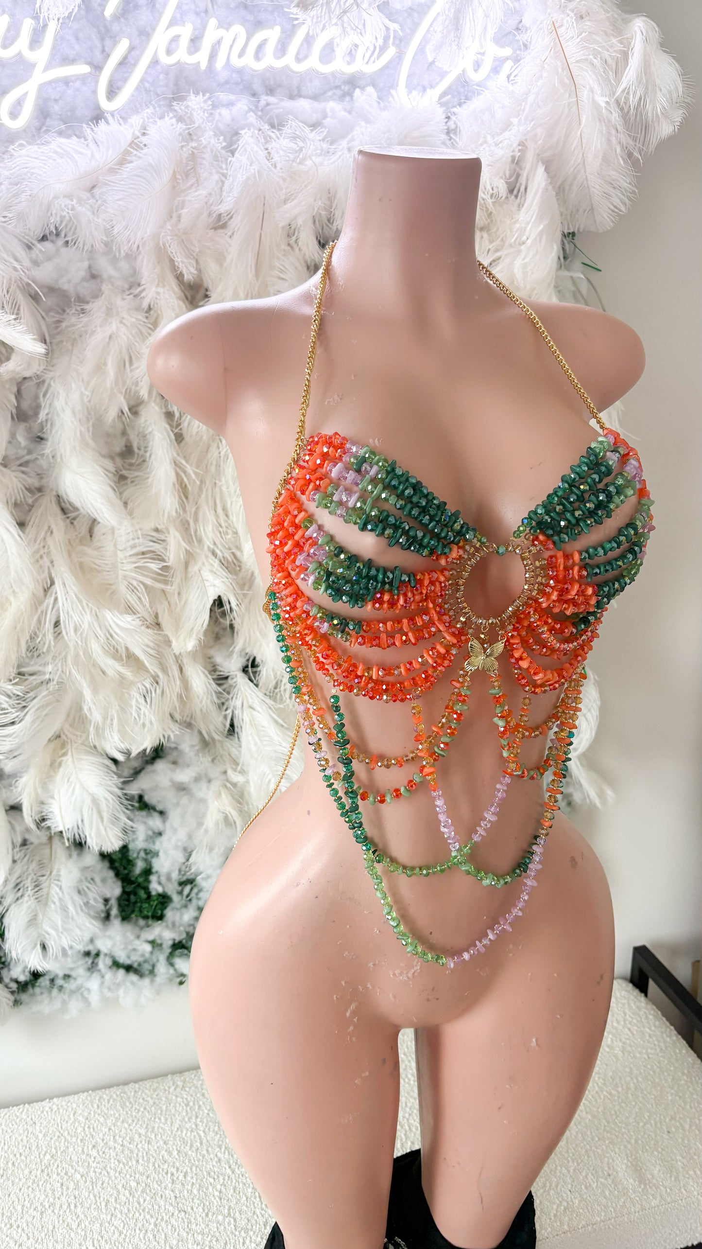Demand The Spotlight Acrylic Beaded Top