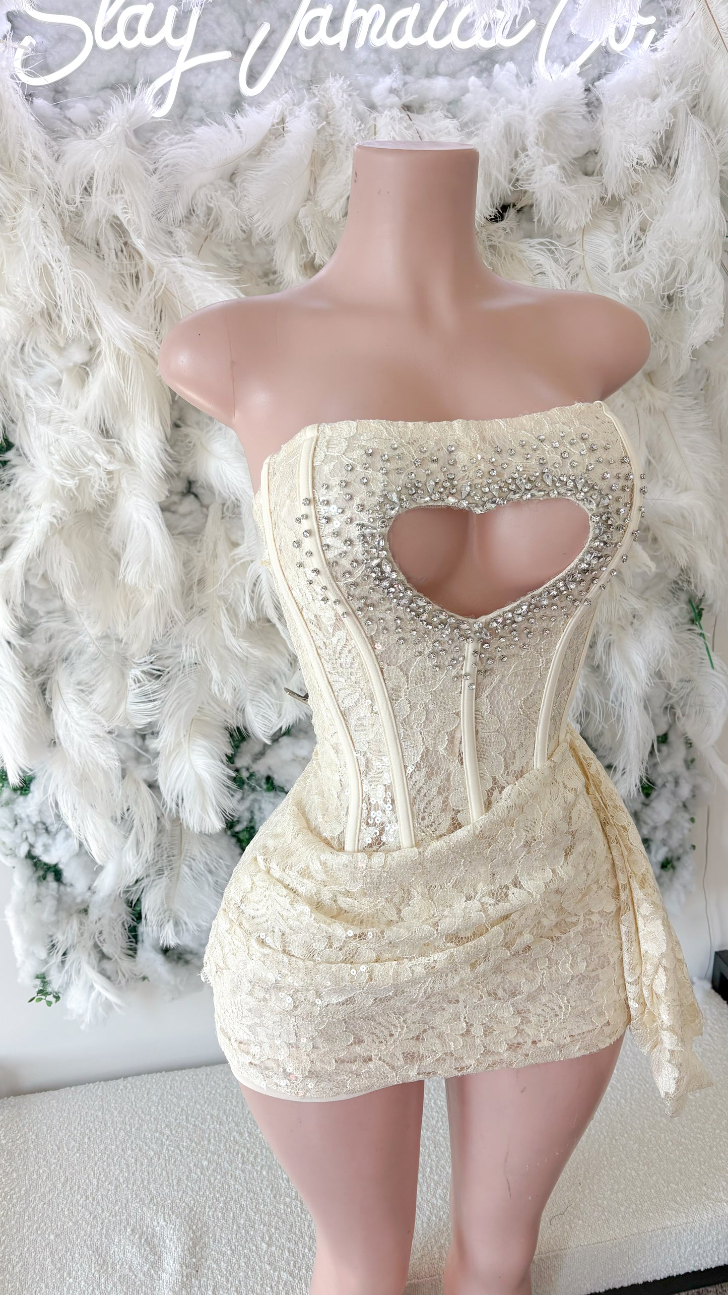 Sweet To The Core Lace Mini Dress