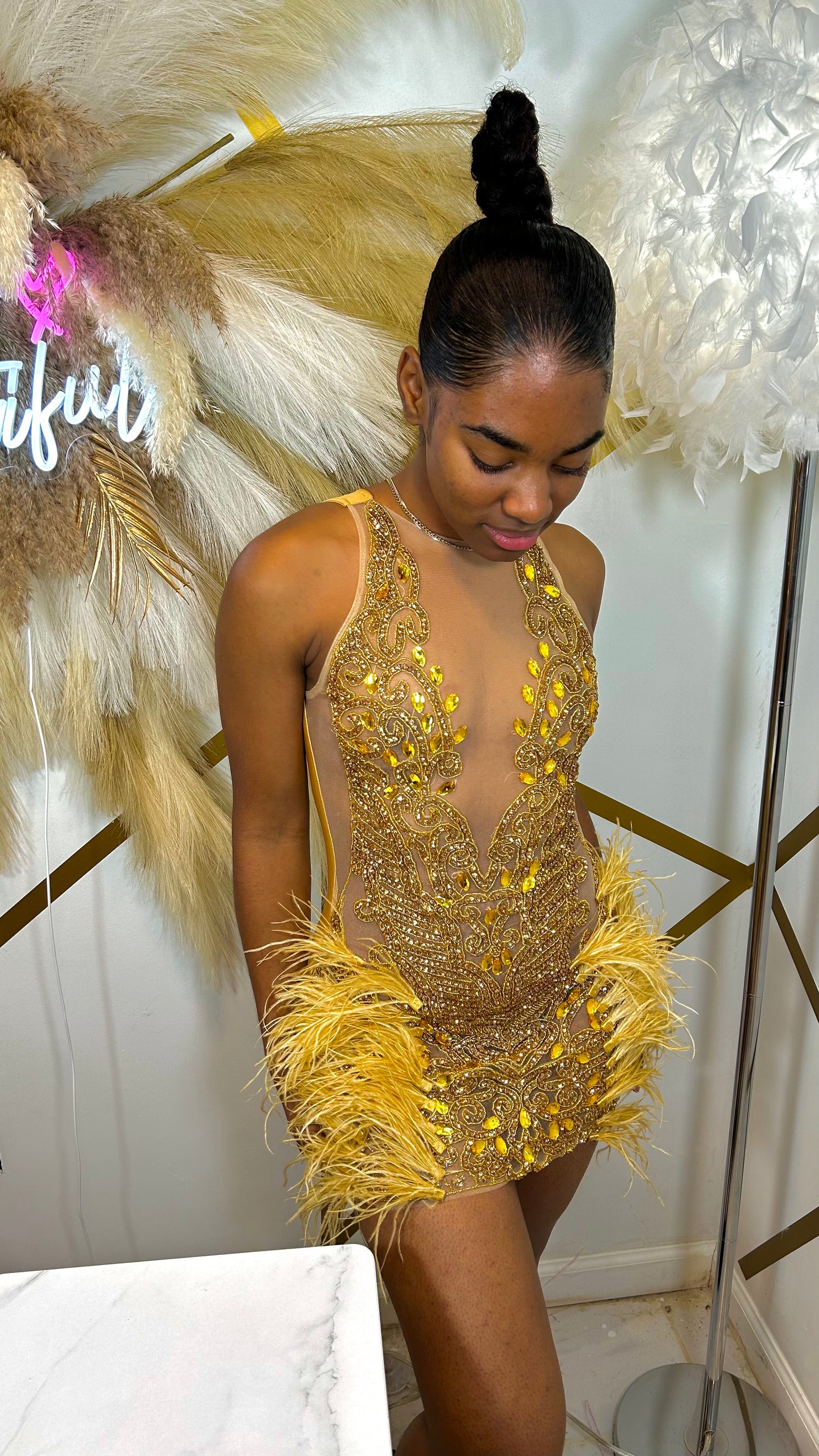 PREORDER ONLY Rush Luxe Rhinestone Mini Dress