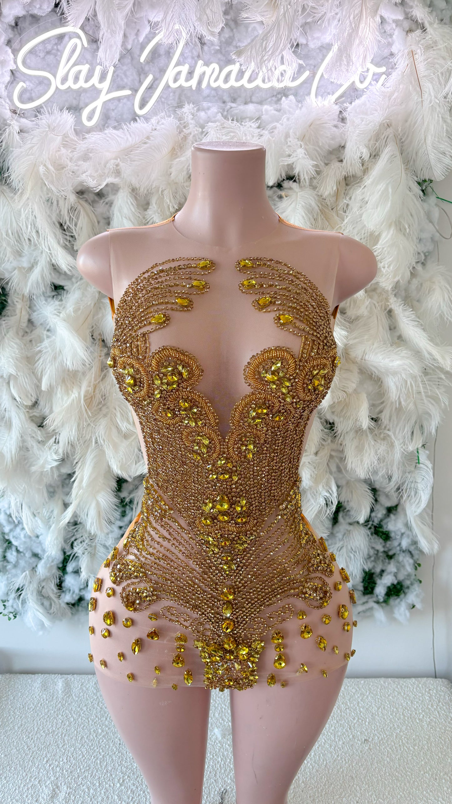 READY TO SHIP The Luxe Rhinestone Mini Dress