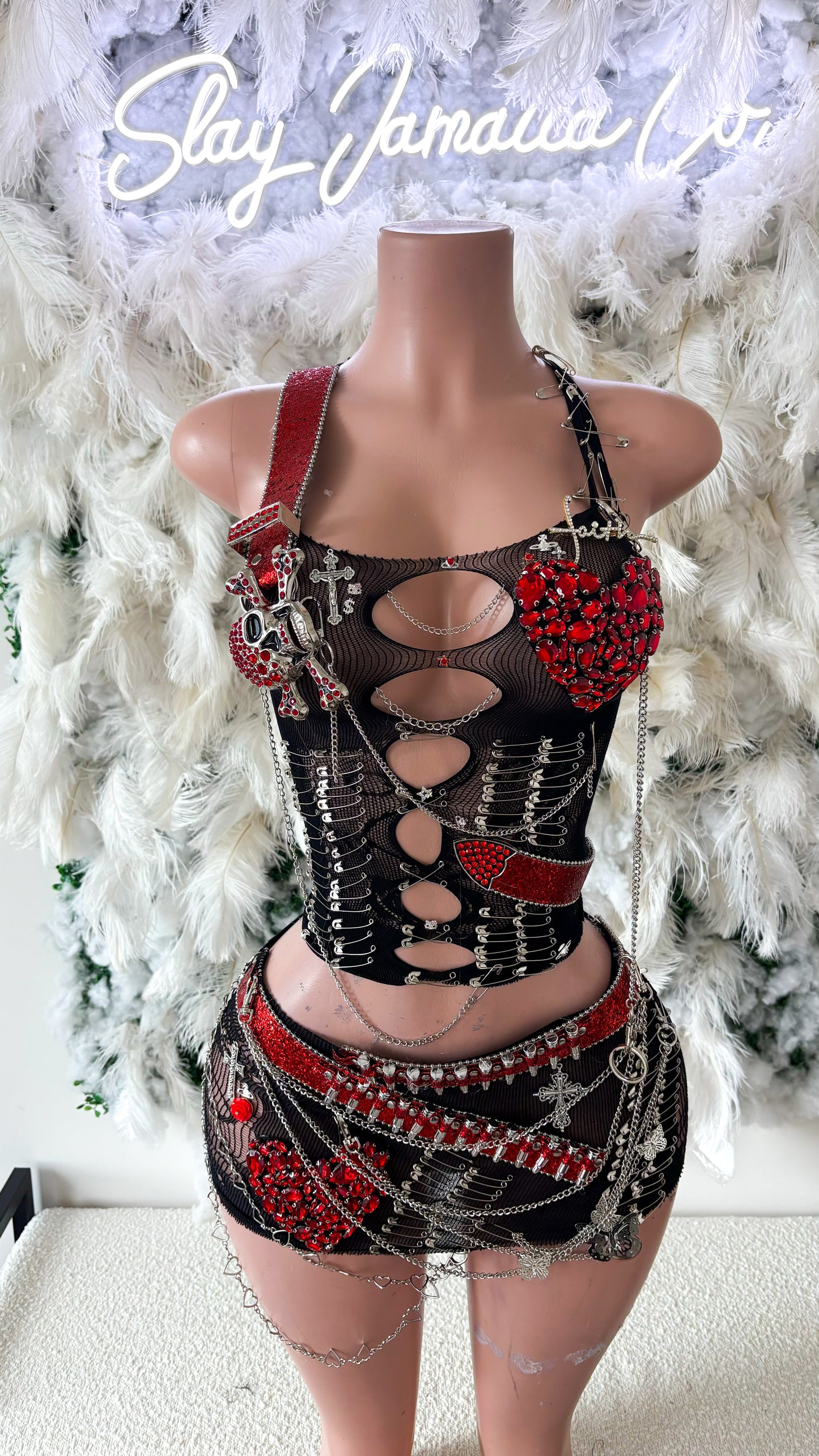 Ultimate Heartbreaker Embellished Skirt Set