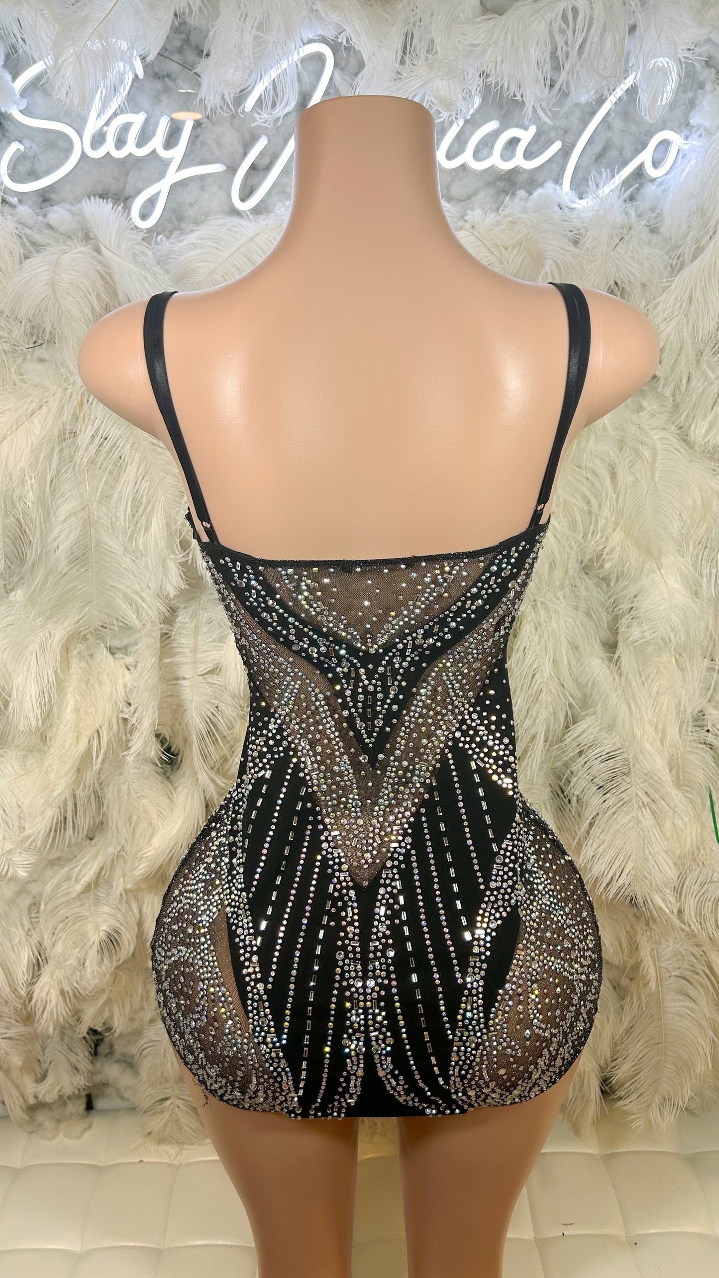 Ultra Luxe Mini Rhinestone Dress