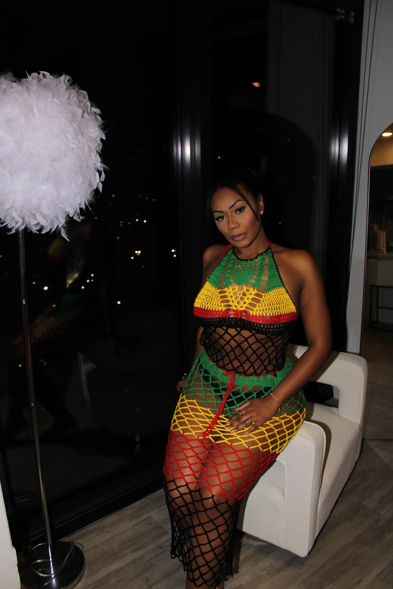 Peng Ting Crochet Dress Coverup