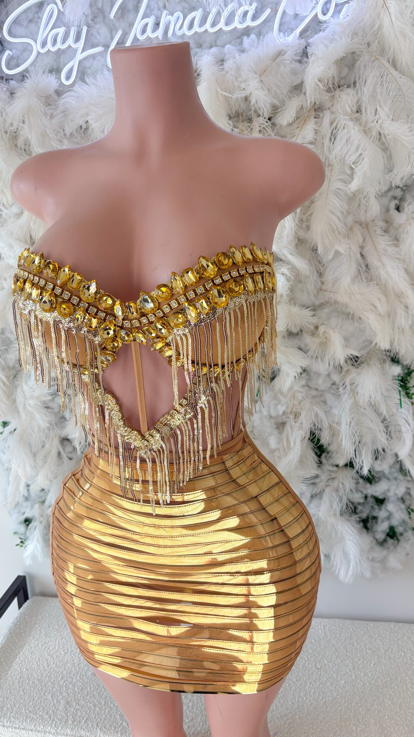 PREORDER ONLY Belle Of The Ball Skirt Set -Gold