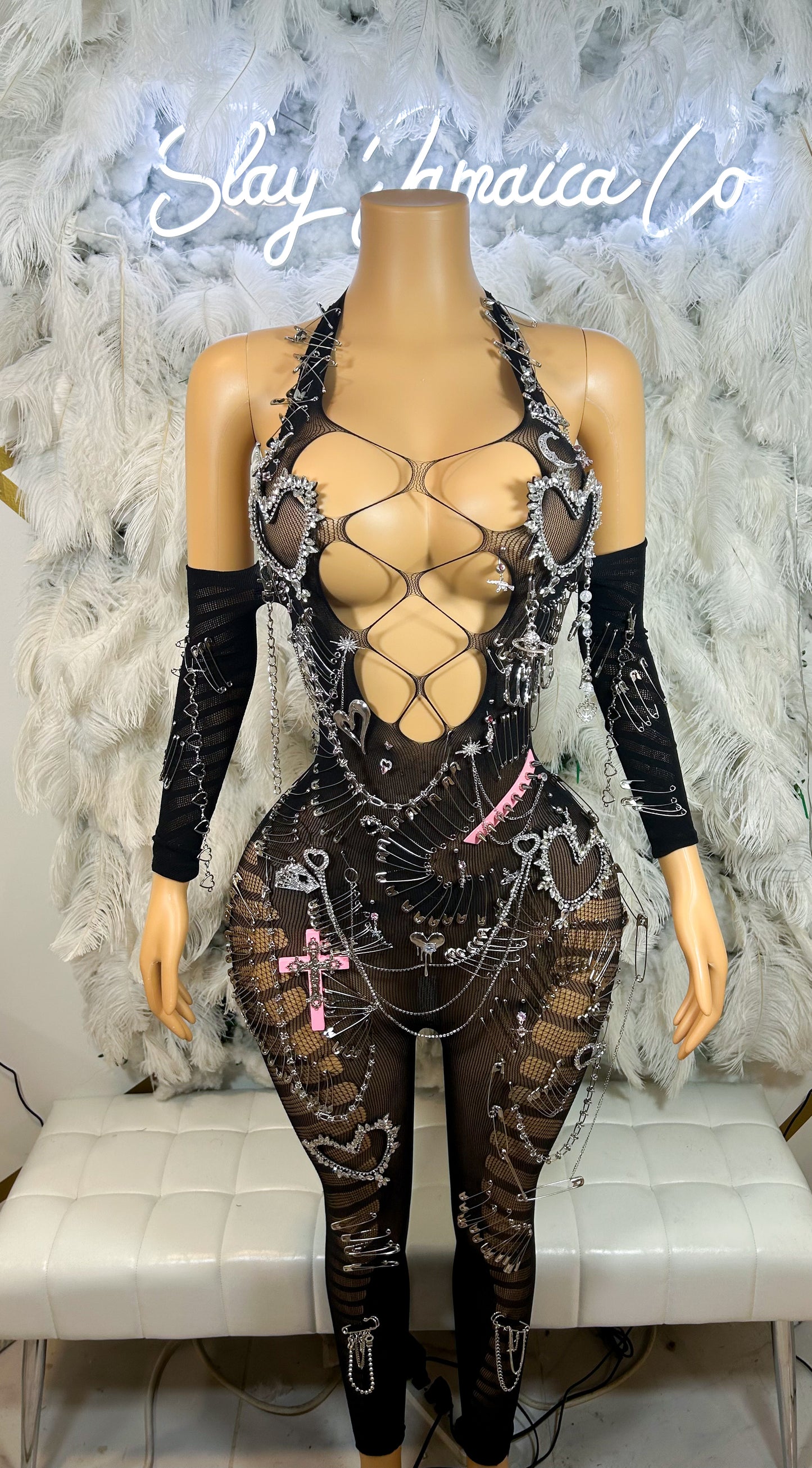 Harajuku Barbie Embellished Jumpsuit