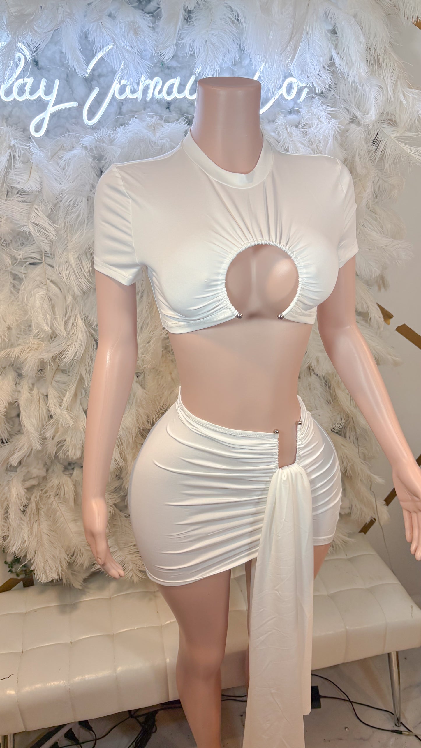 His Favorite Mystery Skirt Set - White