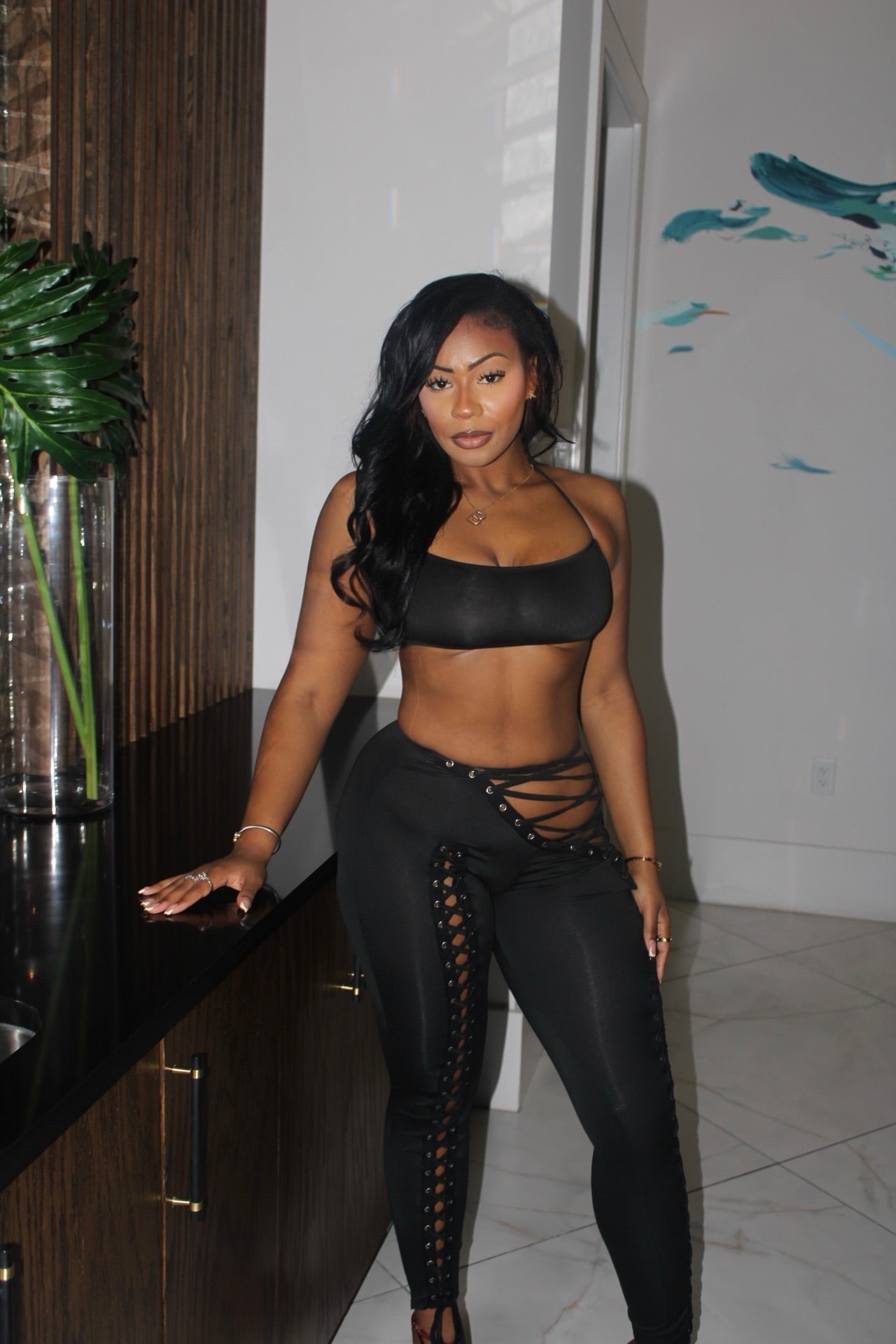 She Got It Bad Pants Set - Black