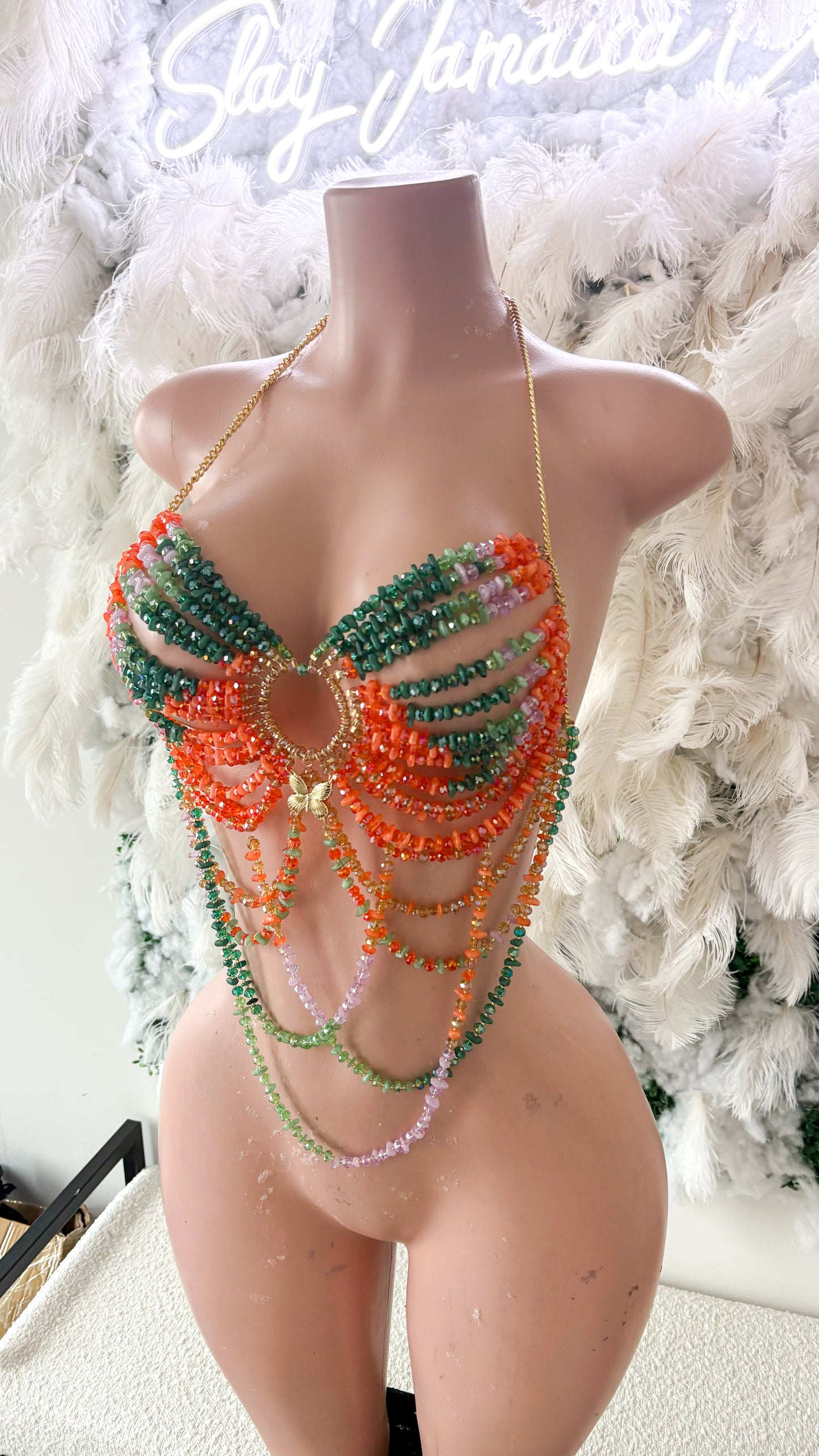 Demand The Spotlight Acrylic Beaded Top
