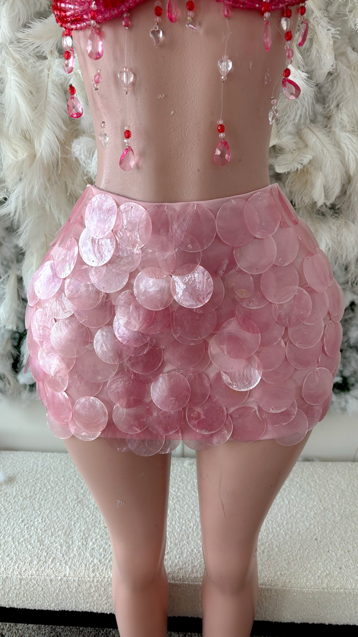 Ibiza Is Calling Capiz Shell Mini Skirt