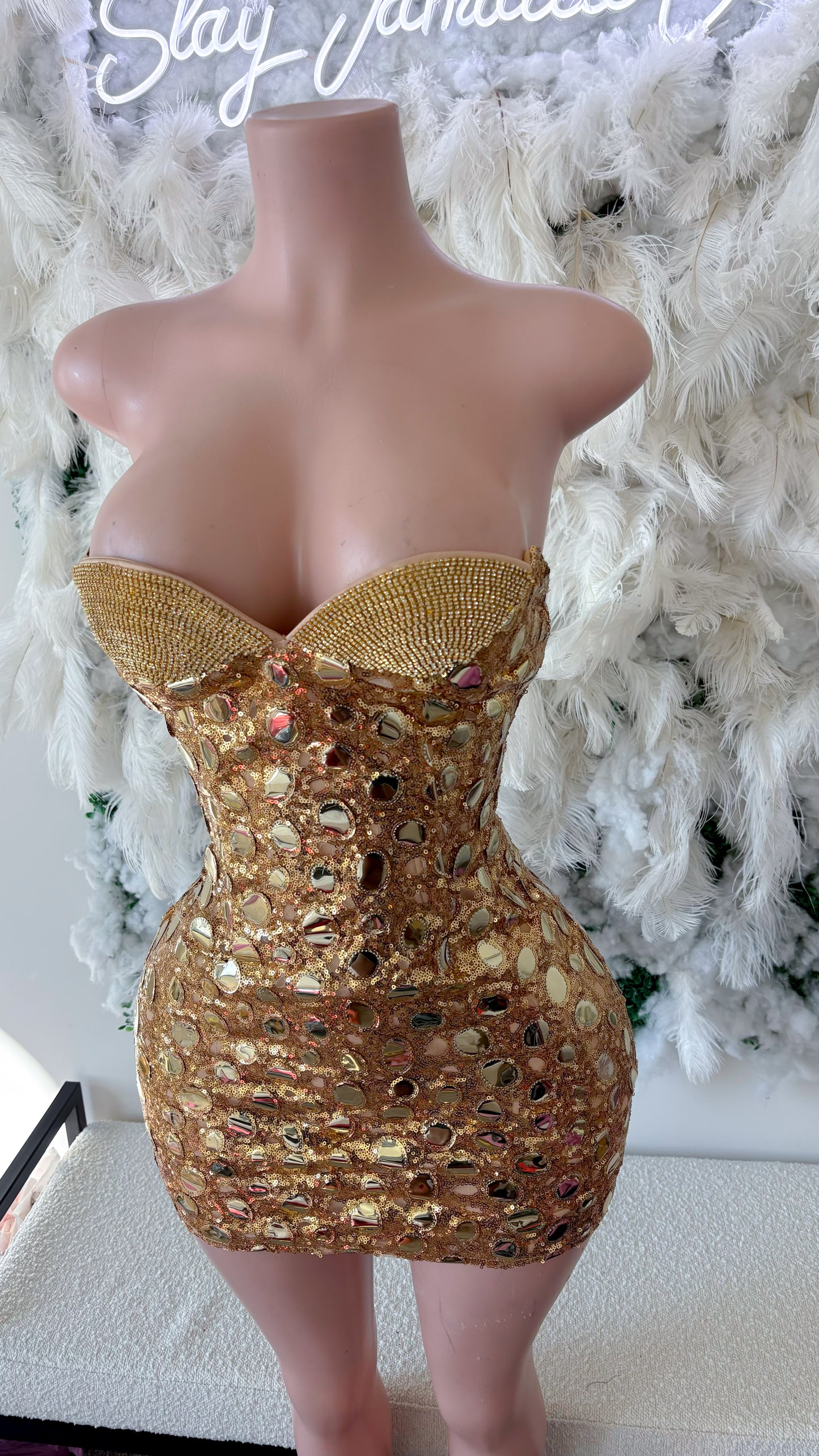 Golden Hour Sequin Mini Dress