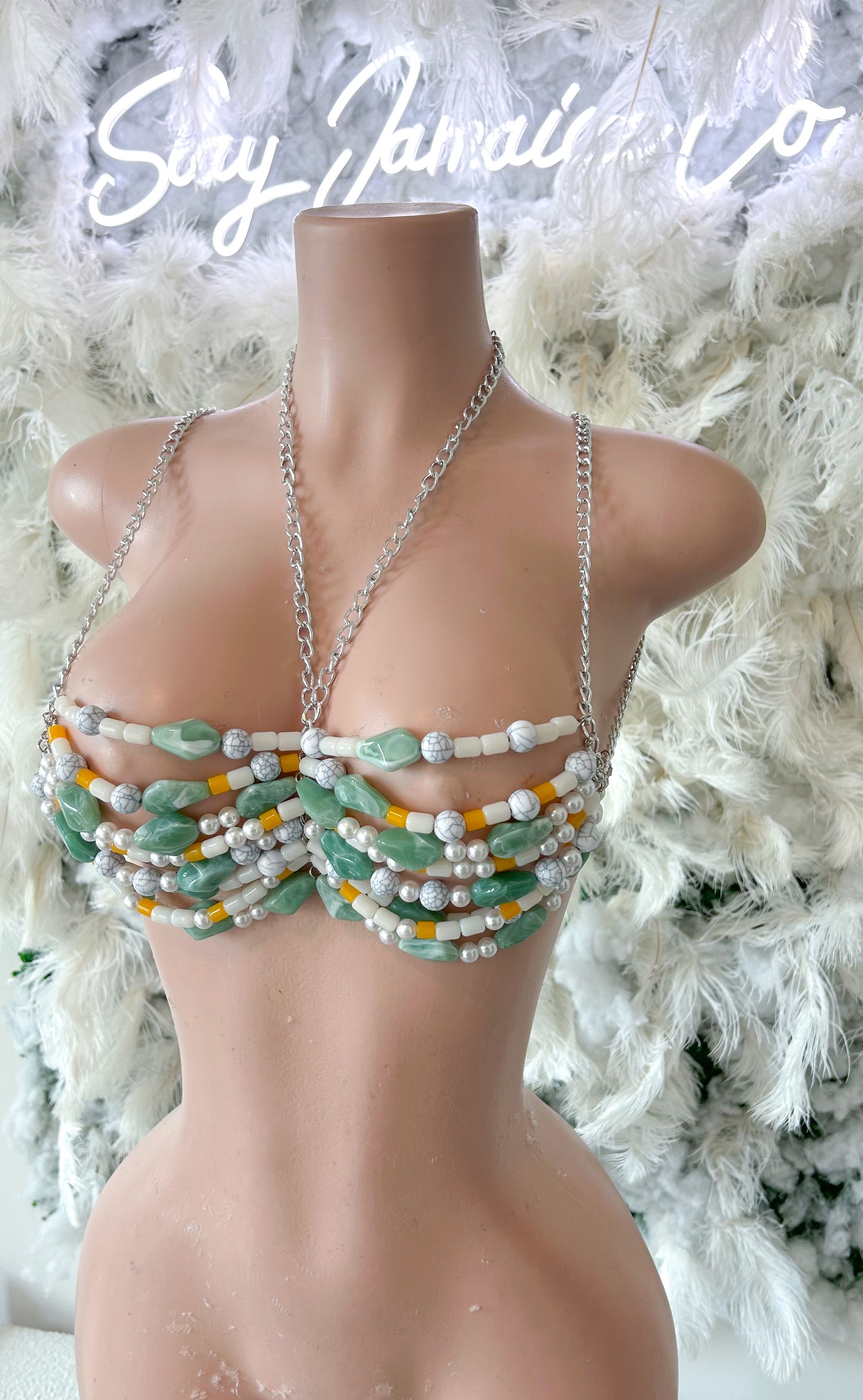 Details Matter Beaded Stone Crop Top
