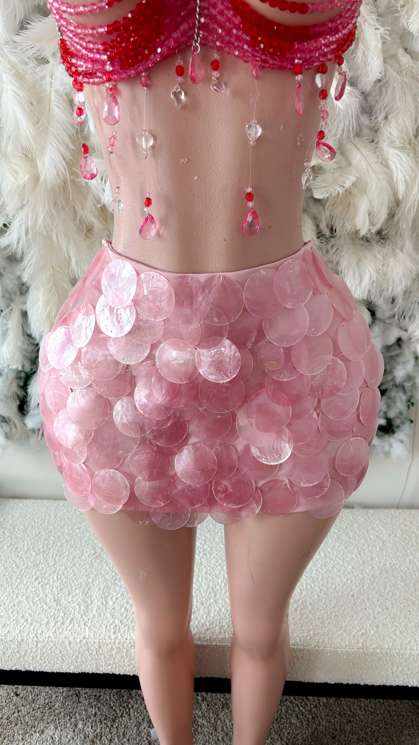 Ibiza Is Calling Capiz Shell Mini Skirt