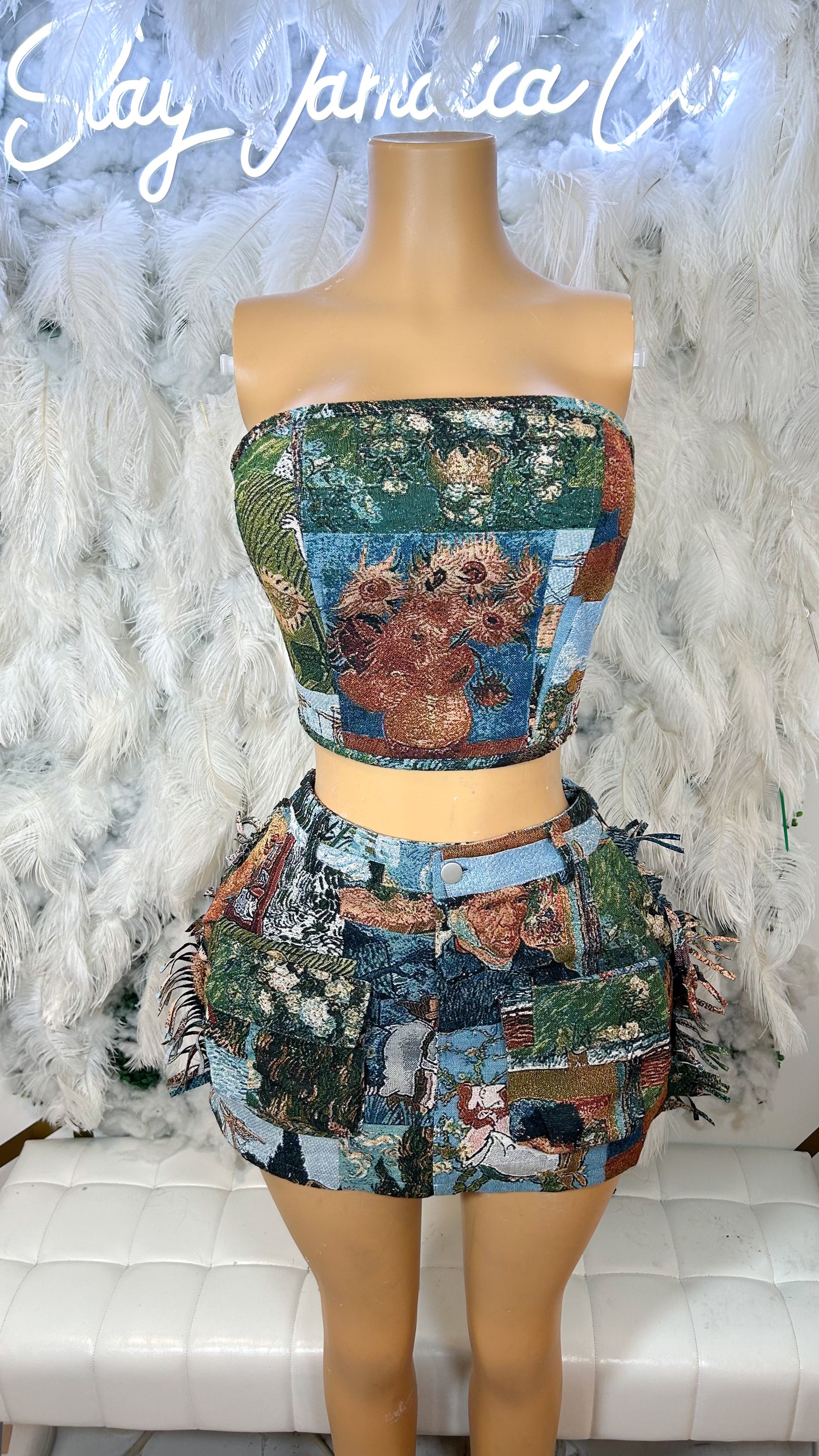 A Work Of Art Tapestry Skirt Set